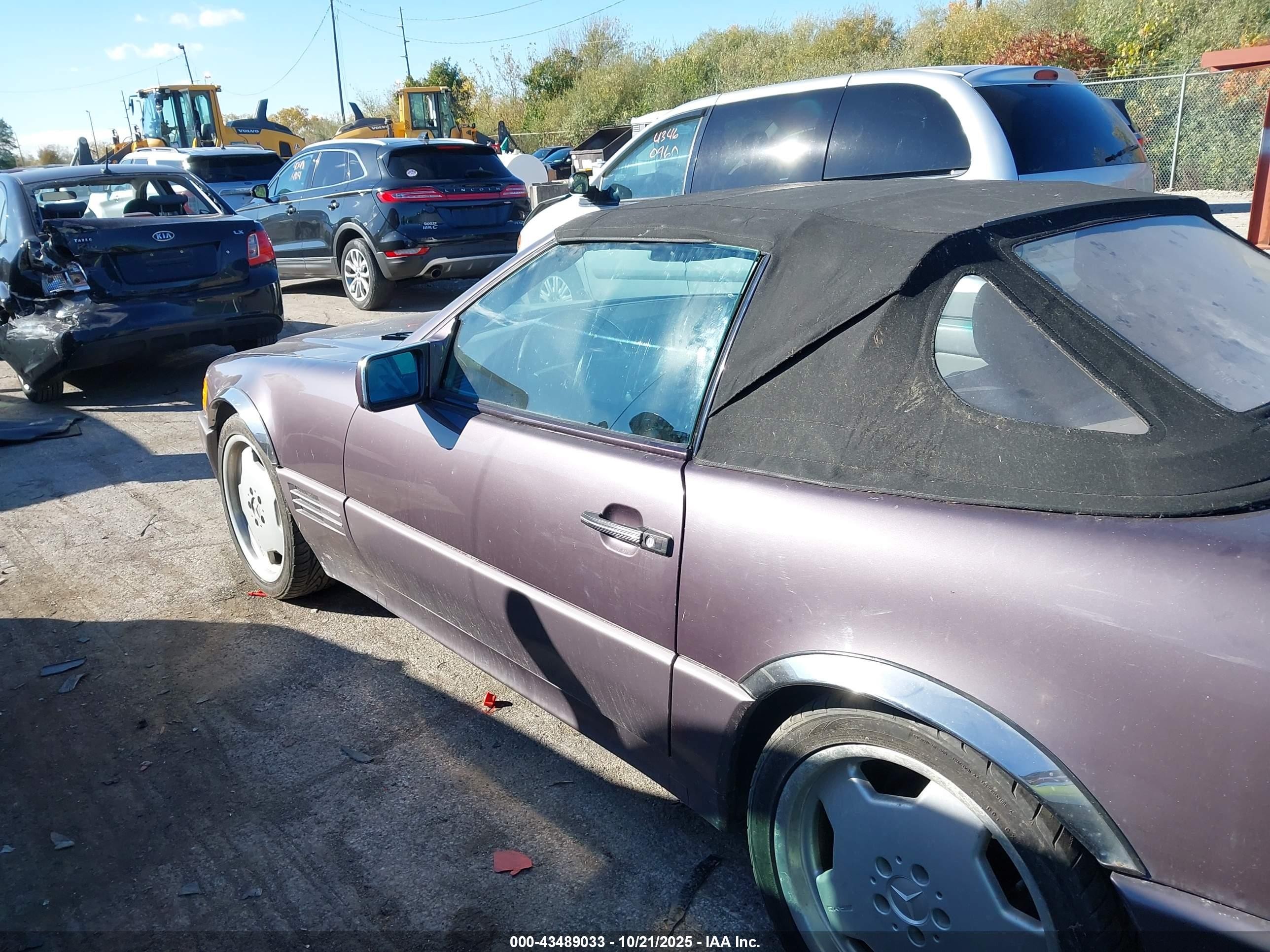 1991 Mercedes-benz 500 Sl Purple vin: WDBFA66E2MF034228
