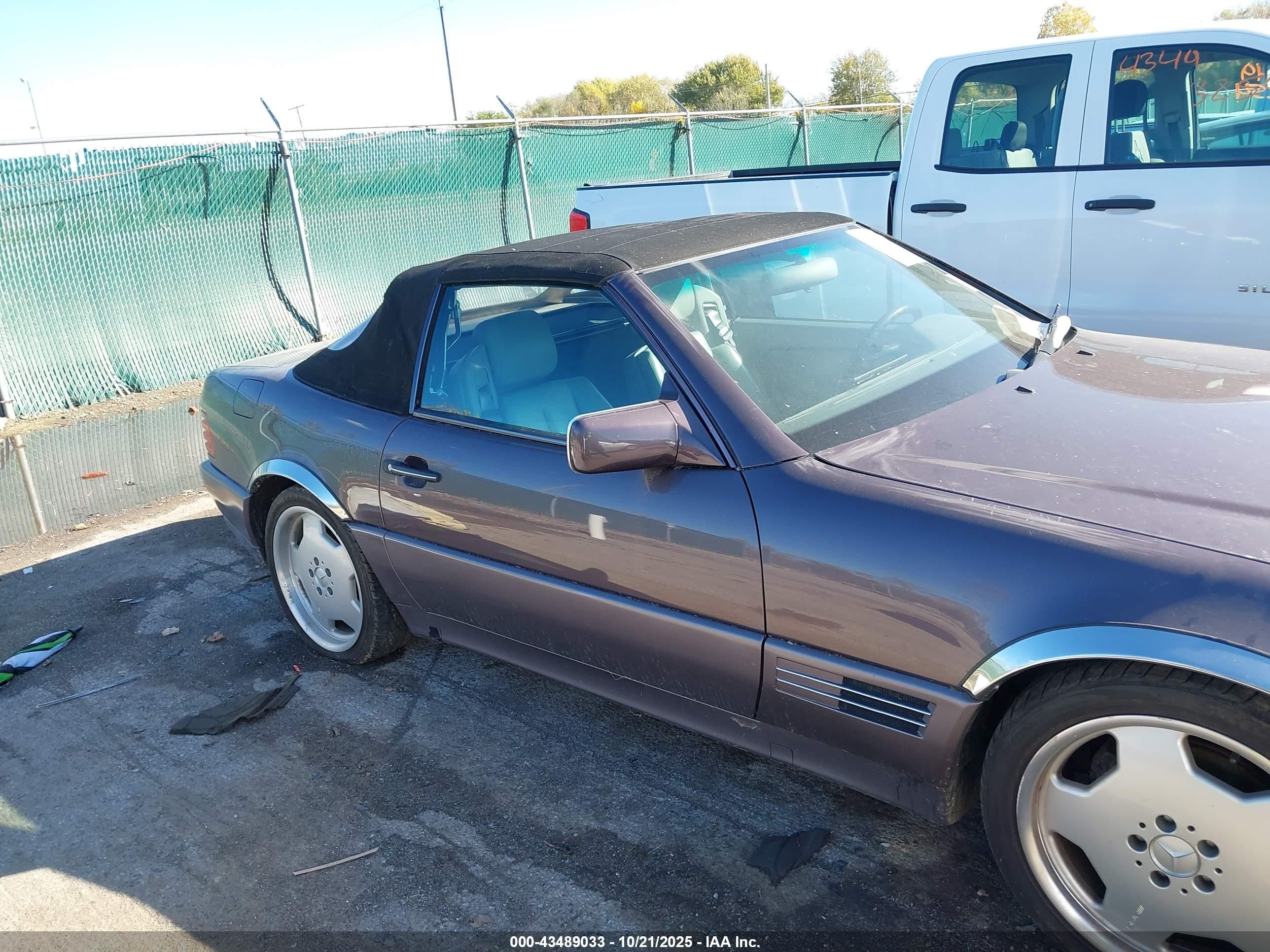 1991 Mercedes-benz 500 Sl Purple vin: WDBFA66E2MF034228