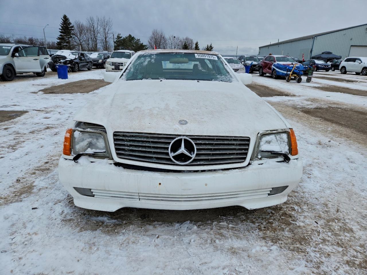 1991 Mercedes-benz 500 Sl White vin: WDBFA66E3MF026526