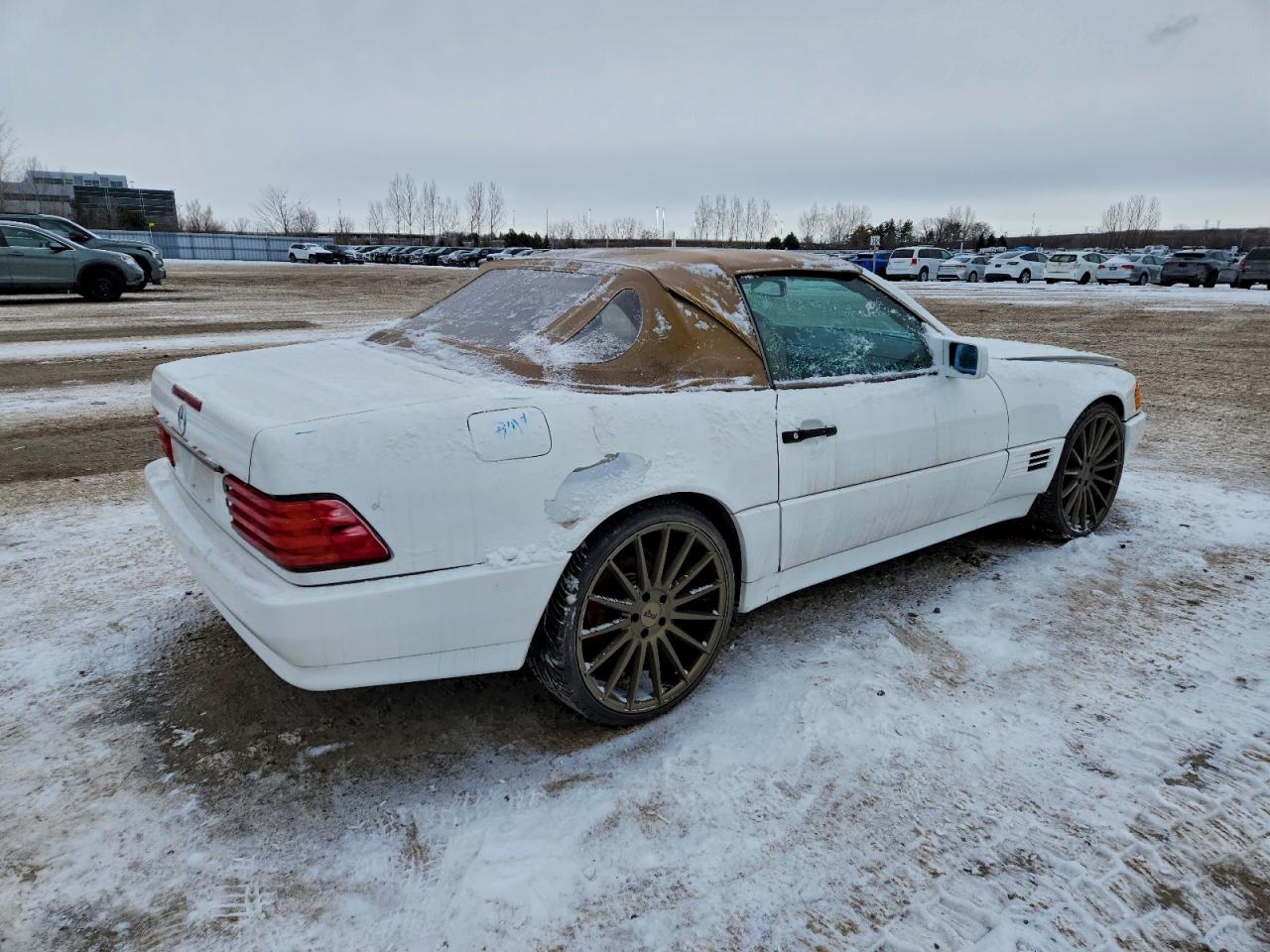 1991 Mercedes-benz 500 Sl White vin: WDBFA66E3MF026526