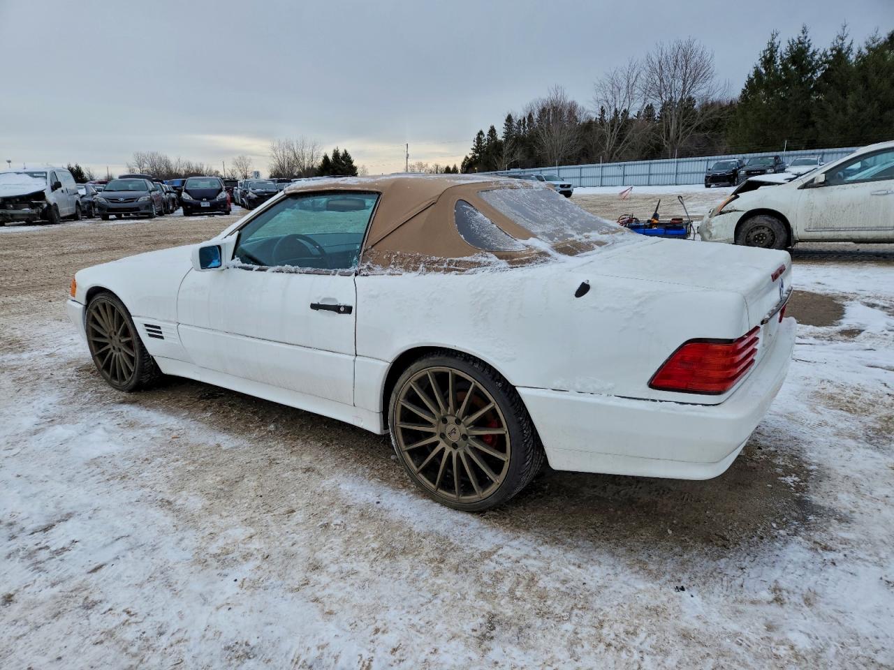 1991 Mercedes-benz 500 Sl White vin: WDBFA66E3MF026526