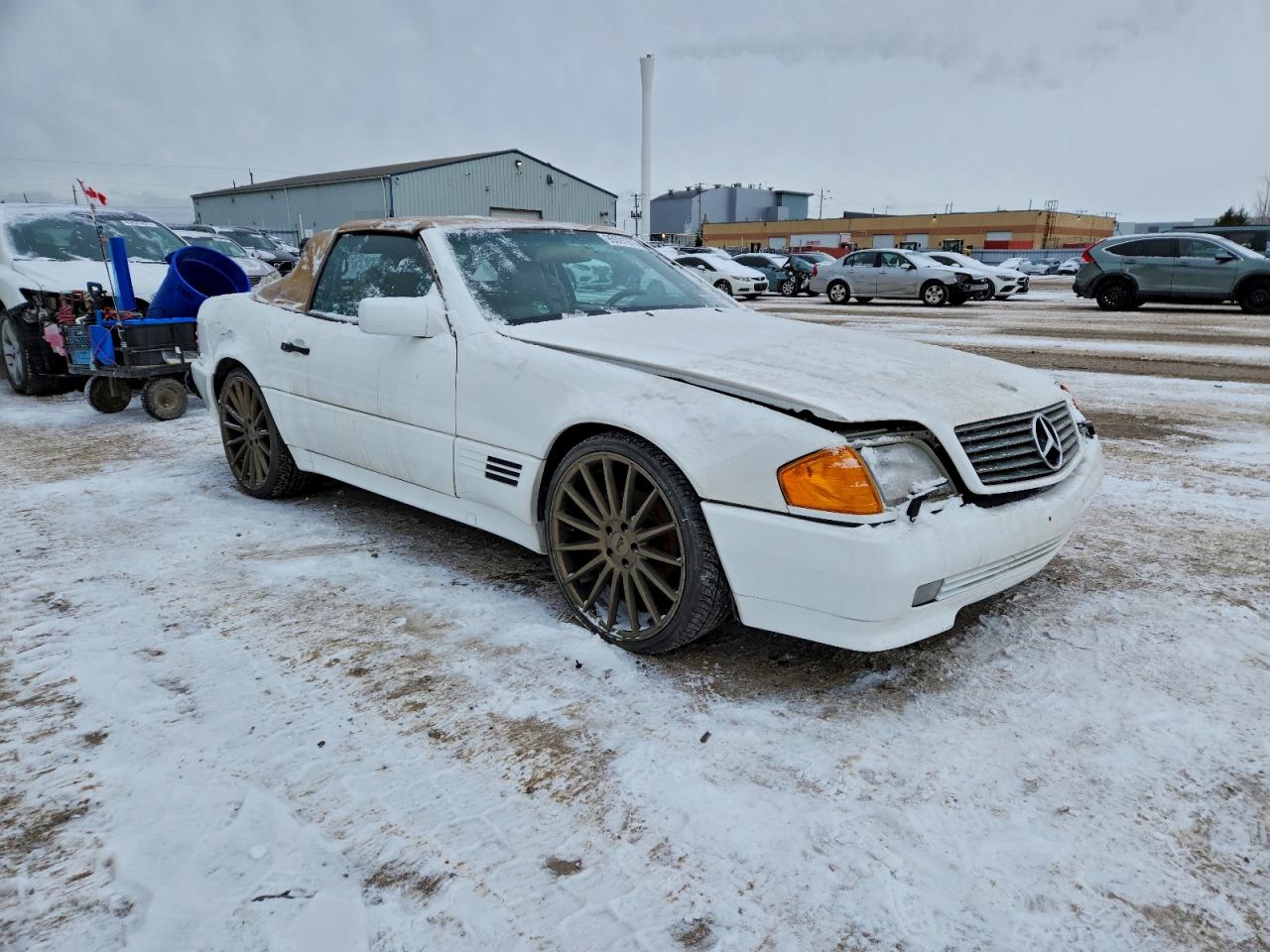 1991 Mercedes-benz 500 Sl White vin: WDBFA66E3MF026526