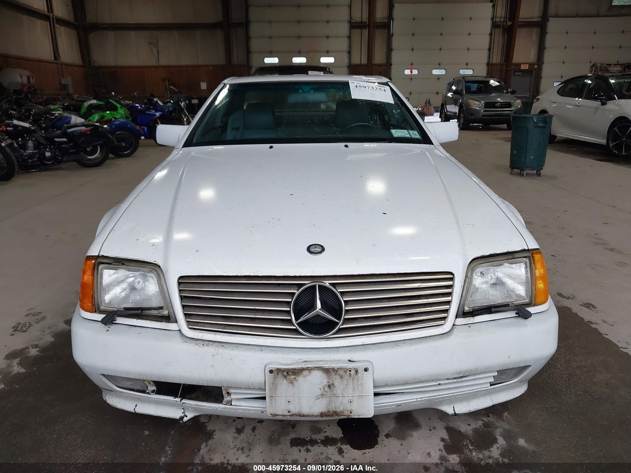 1991 Mercedes-benz 500 Sl White vin: WDBFA66E3MF034254
