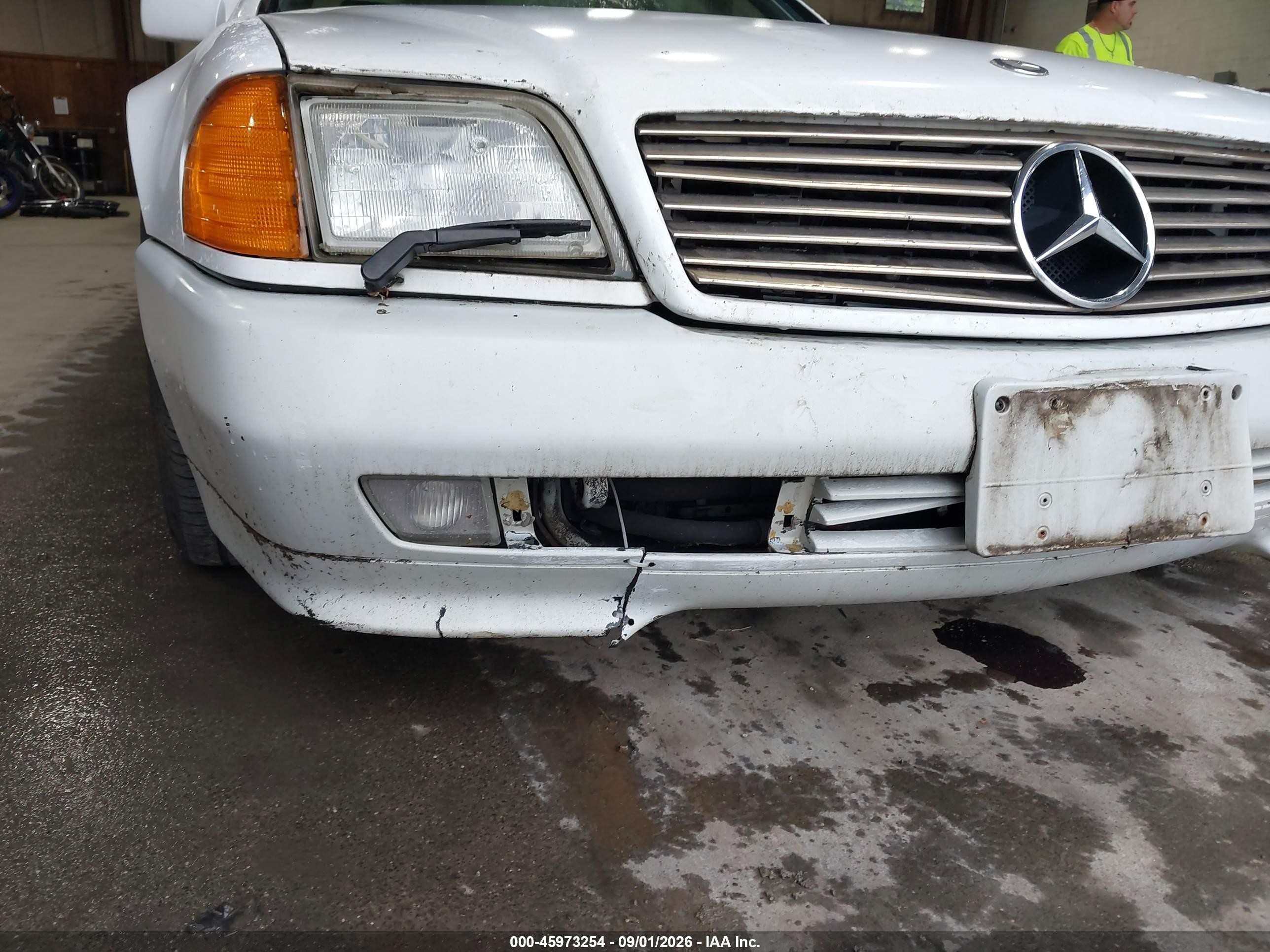 1991 Mercedes-benz 500 Sl White vin: WDBFA66E3MF034254
