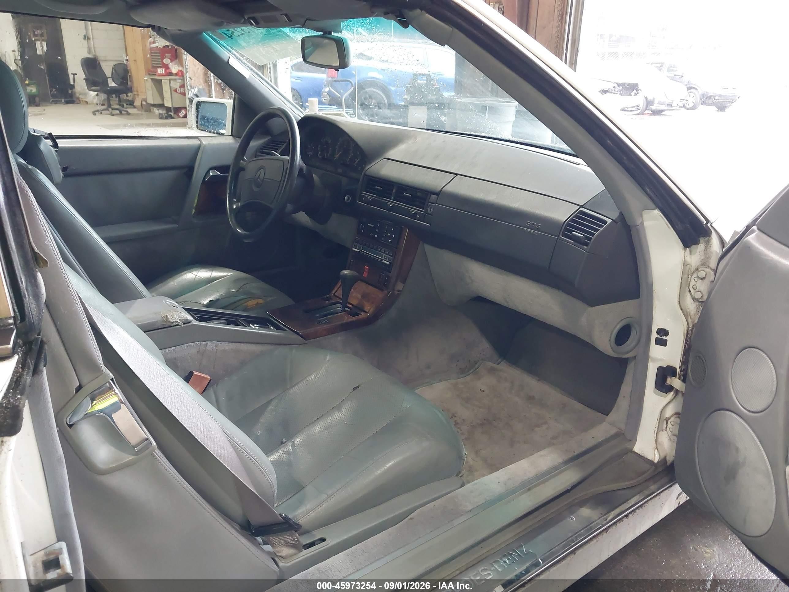 1991 Mercedes-benz 500 Sl White vin: WDBFA66E3MF034254