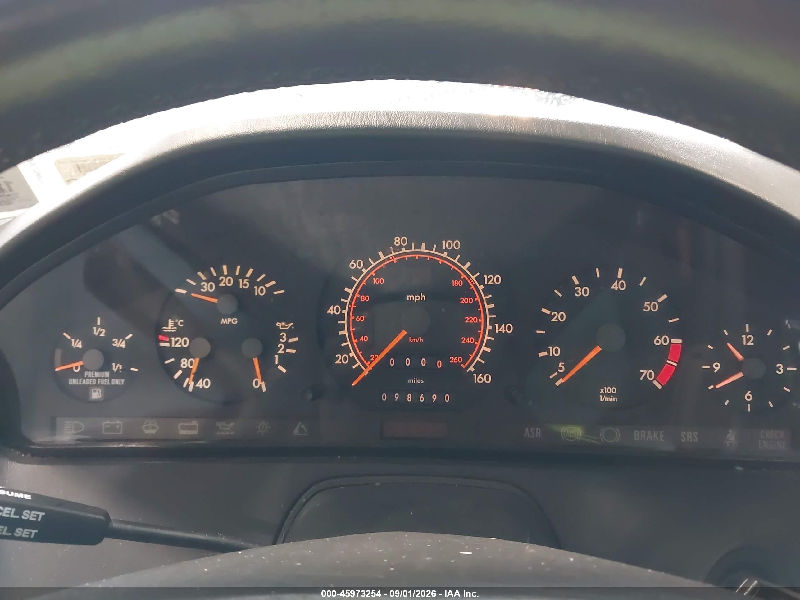 1991 Mercedes-benz 500 Sl White vin: WDBFA66E3MF034254