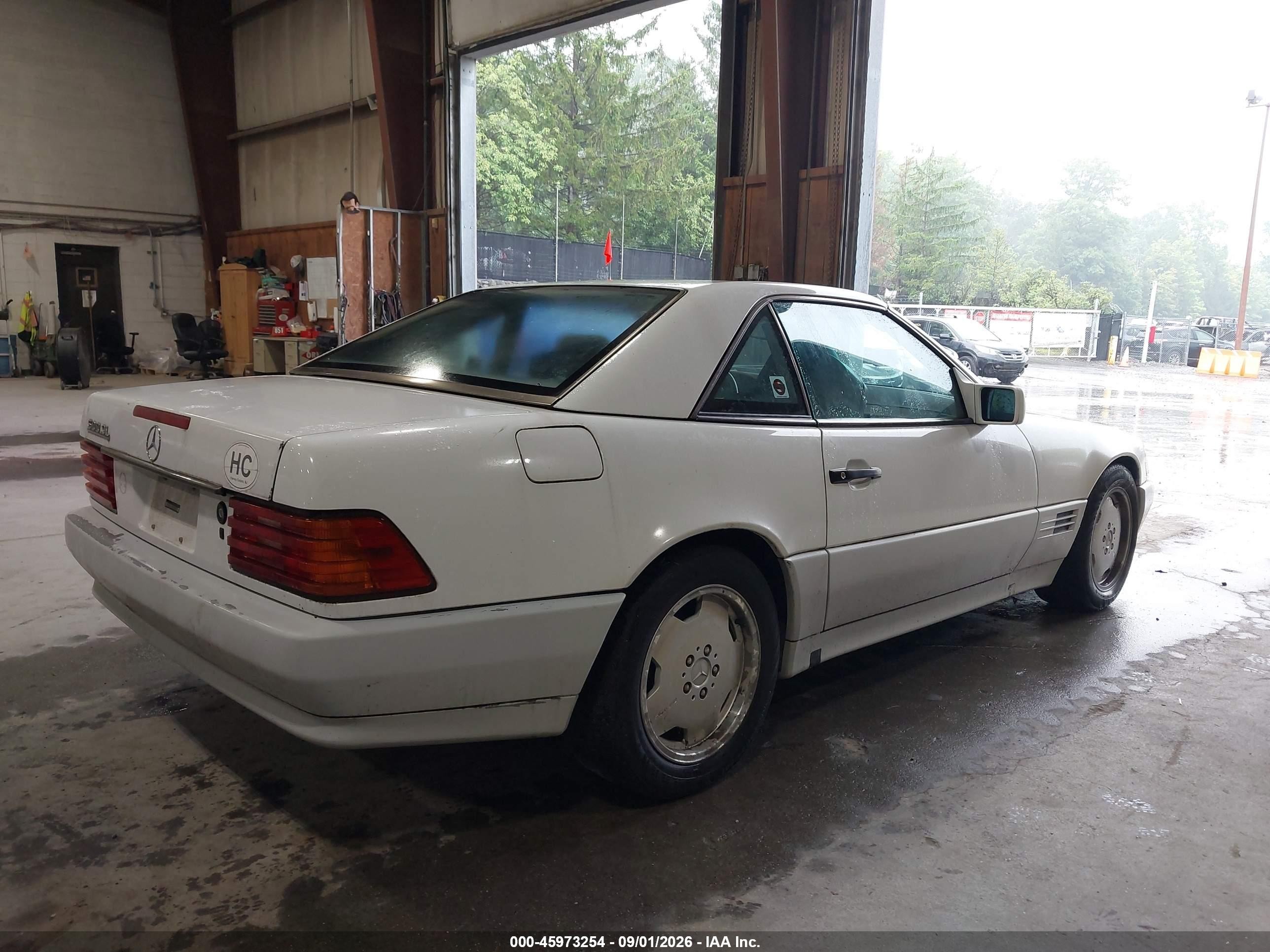 1991 Mercedes-benz 500 Sl White vin: WDBFA66E3MF034254