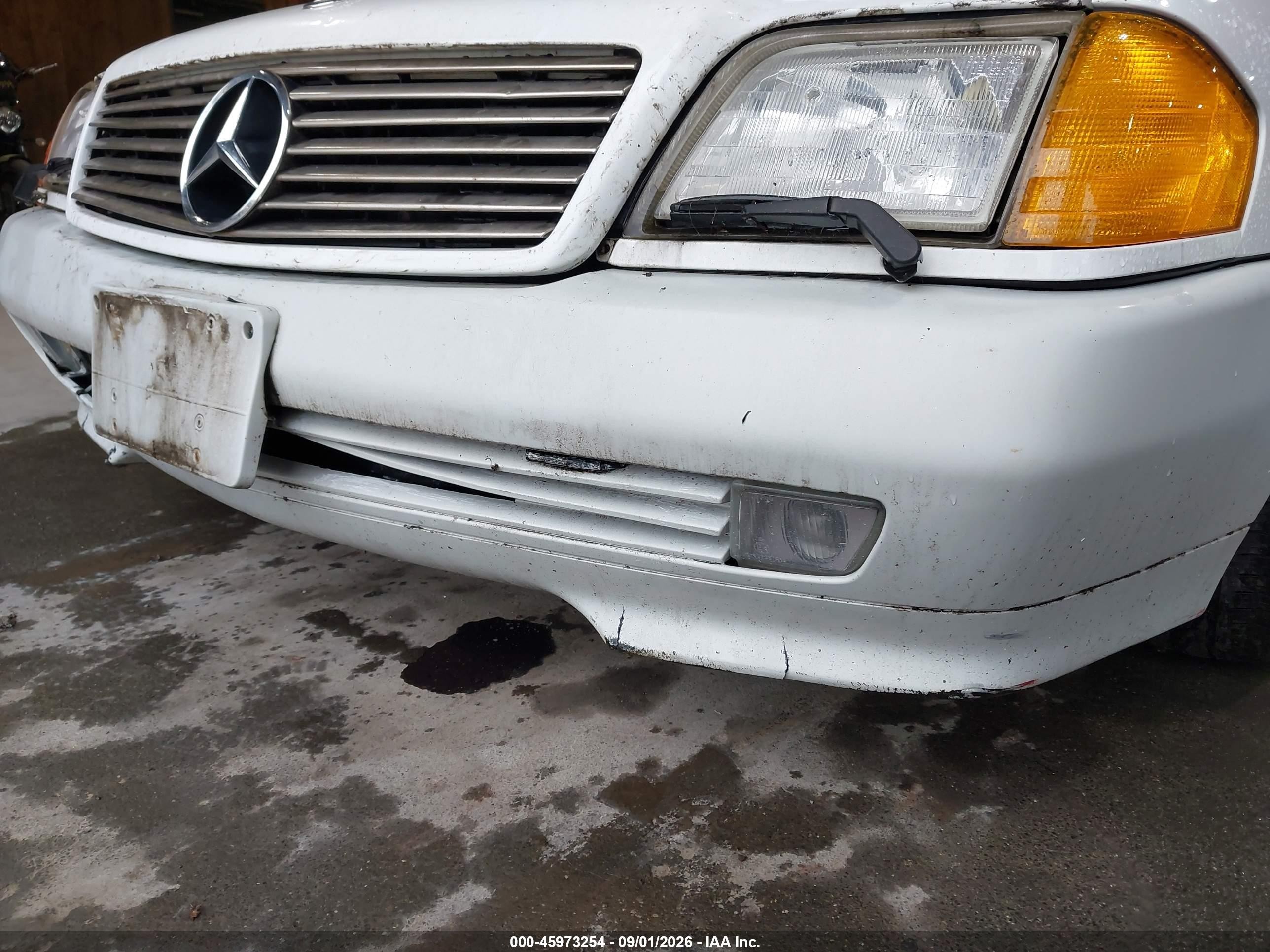 1991 Mercedes-benz 500 Sl White vin: WDBFA66E3MF034254