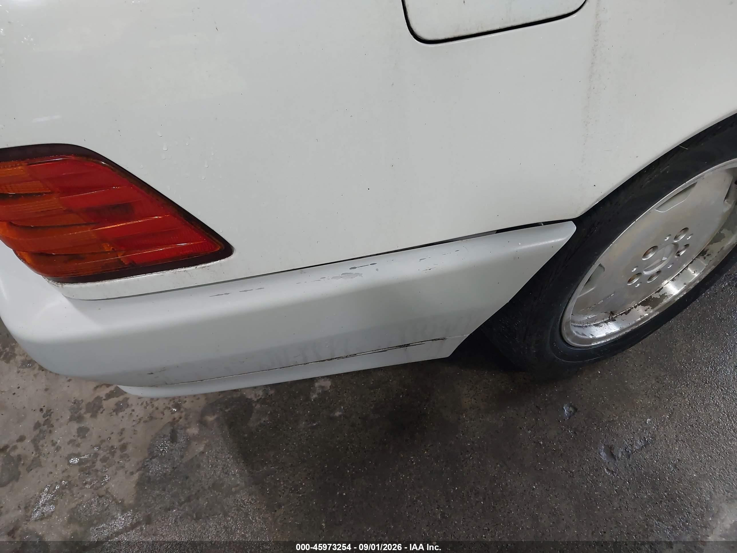 1991 Mercedes-benz 500 Sl White vin: WDBFA66E3MF034254
