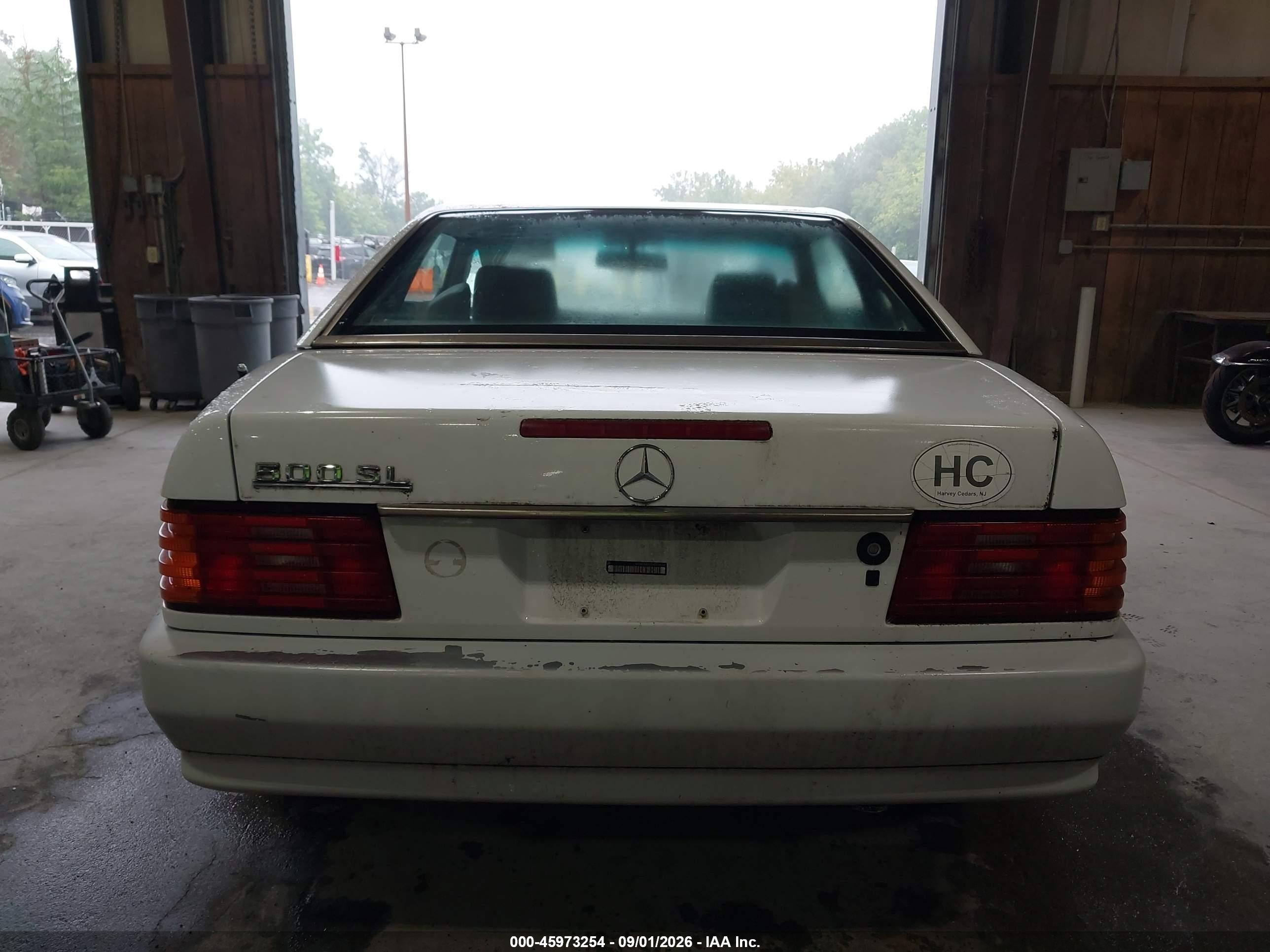 1991 Mercedes-benz 500 Sl White vin: WDBFA66E3MF034254