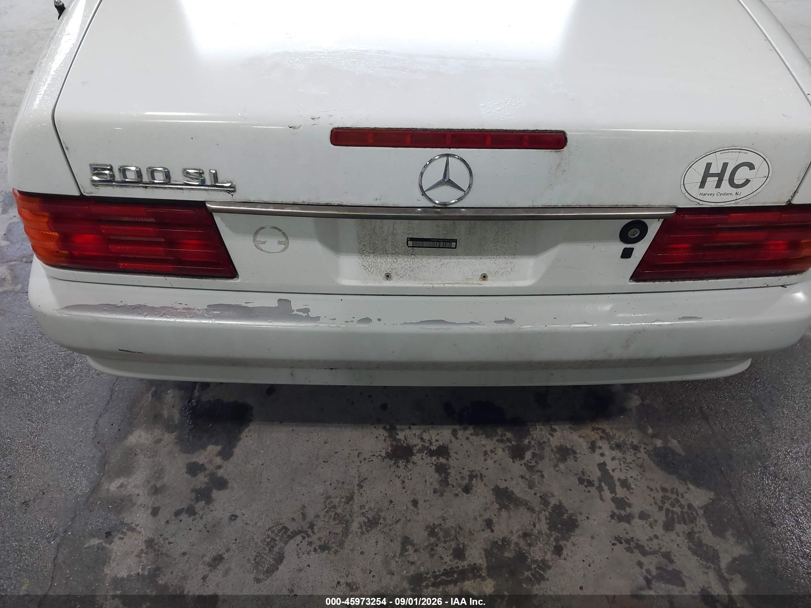 1991 Mercedes-benz 500 Sl White vin: WDBFA66E3MF034254