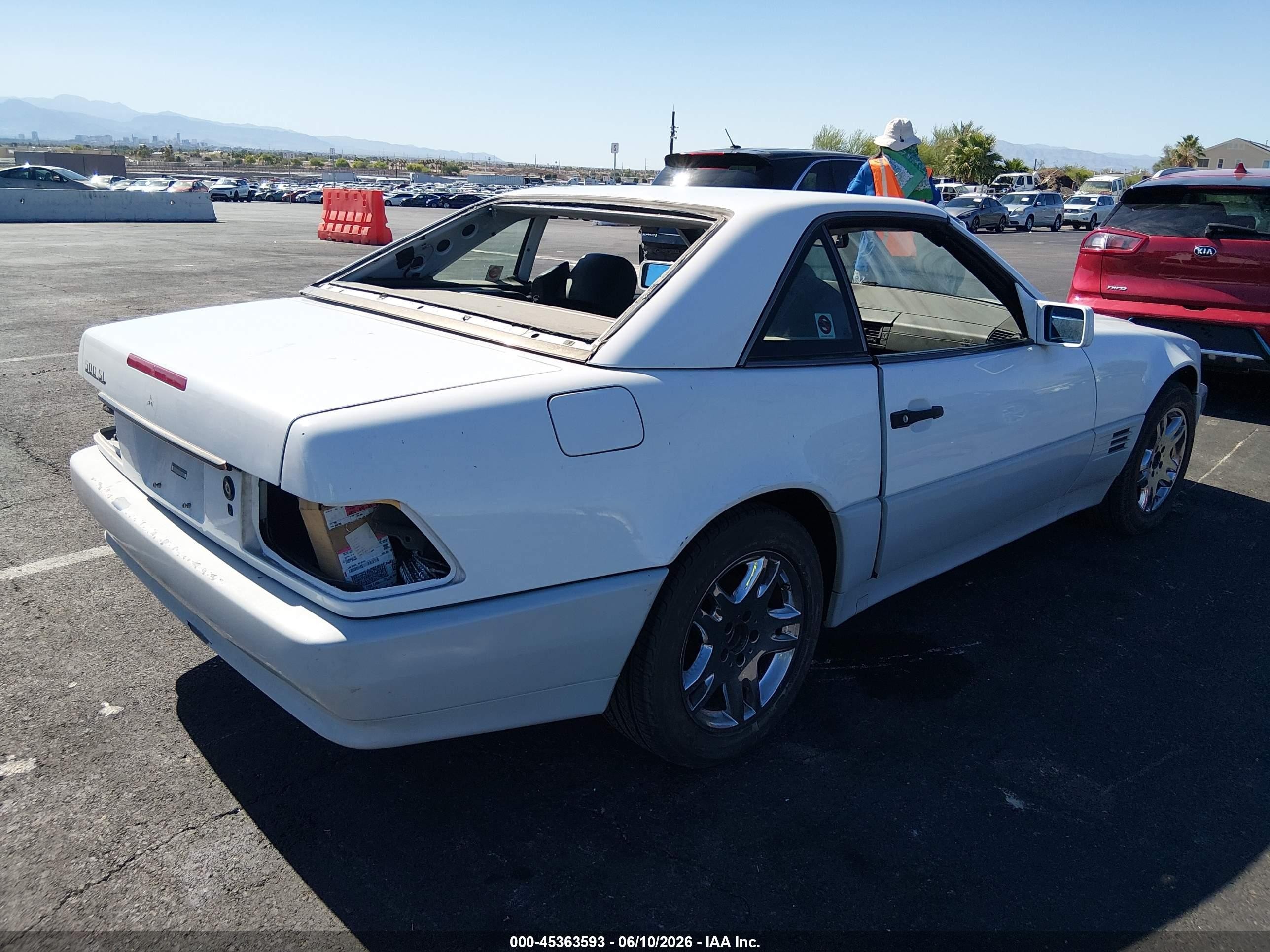 1991 Mercedes-benz 500 Sl White vin: WDBFA66E3MF035968