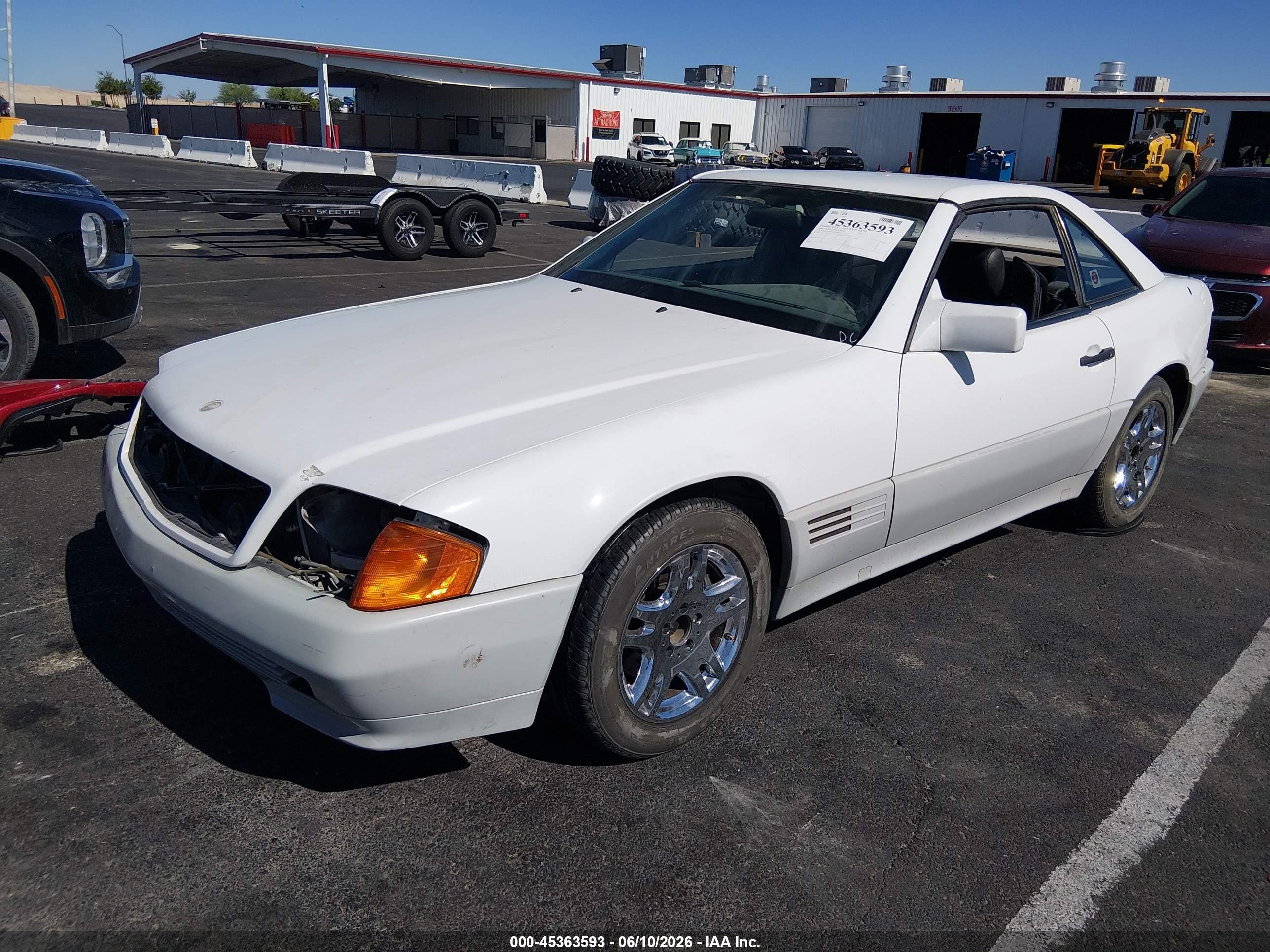 1991 Mercedes-benz 500 Sl White vin: WDBFA66E3MF035968