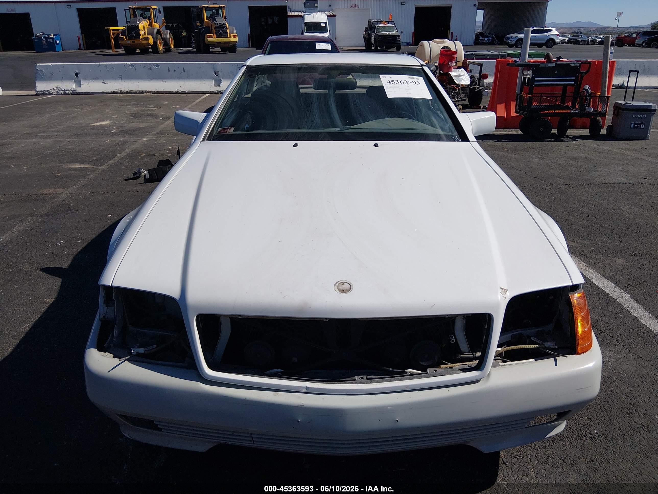 1991 Mercedes-benz 500 Sl White vin: WDBFA66E3MF035968