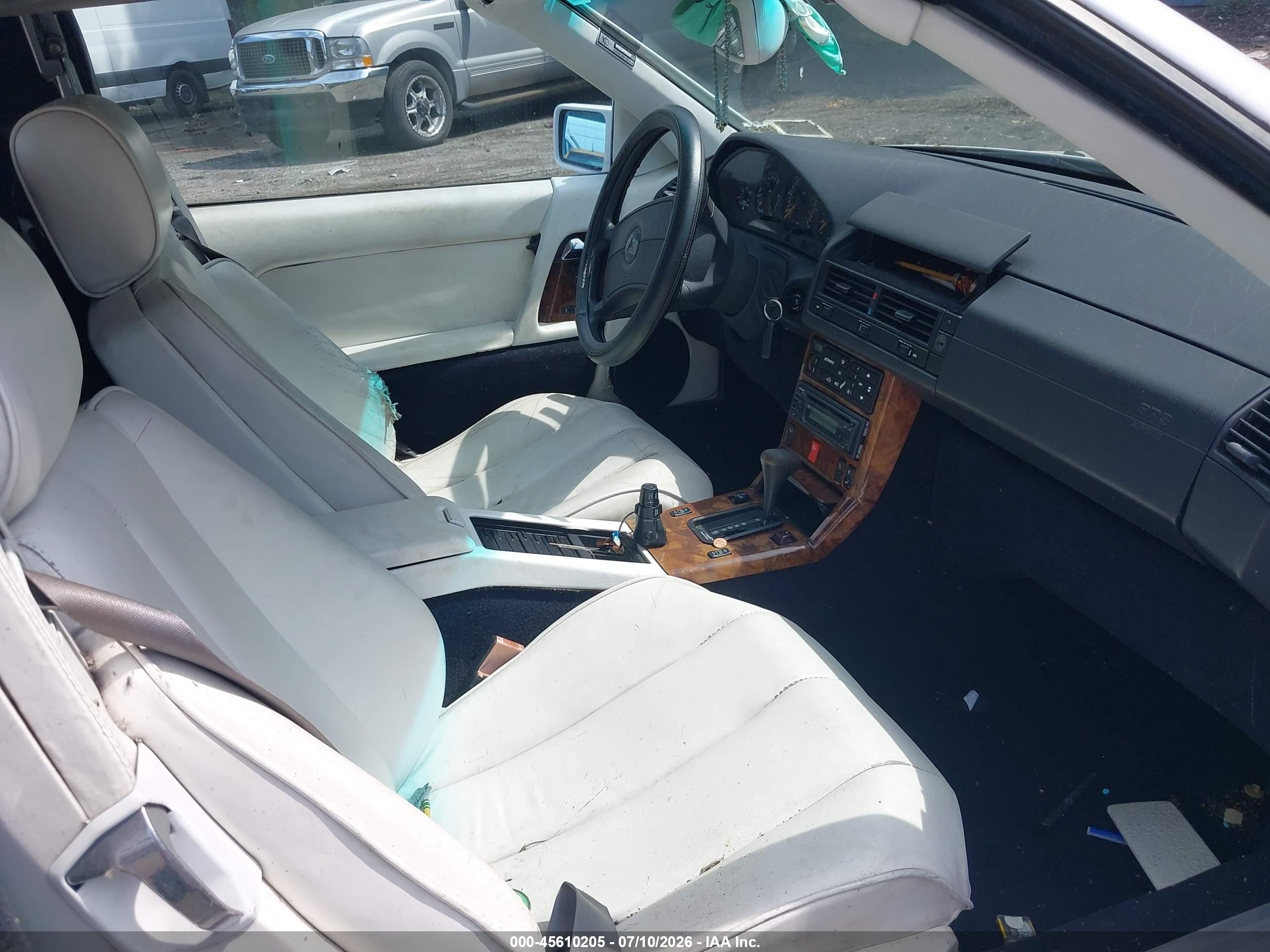 1991 Mercedes-benz 500 Sl White vin: WDBFA66E3MF036036