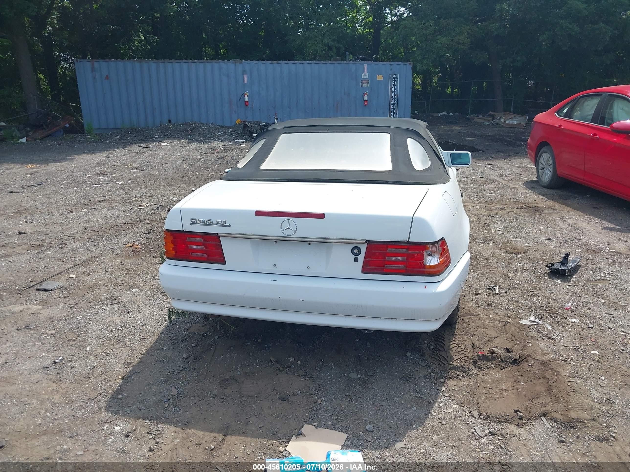 1991 Mercedes-benz 500 Sl White vin: WDBFA66E3MF036036