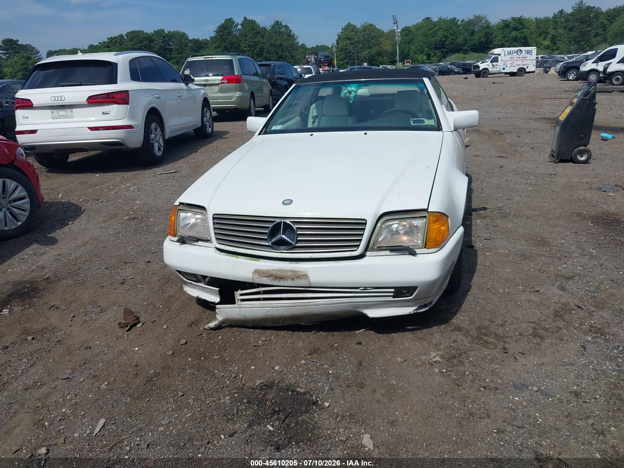 1991 Mercedes-benz 500 Sl White vin: WDBFA66E3MF036036