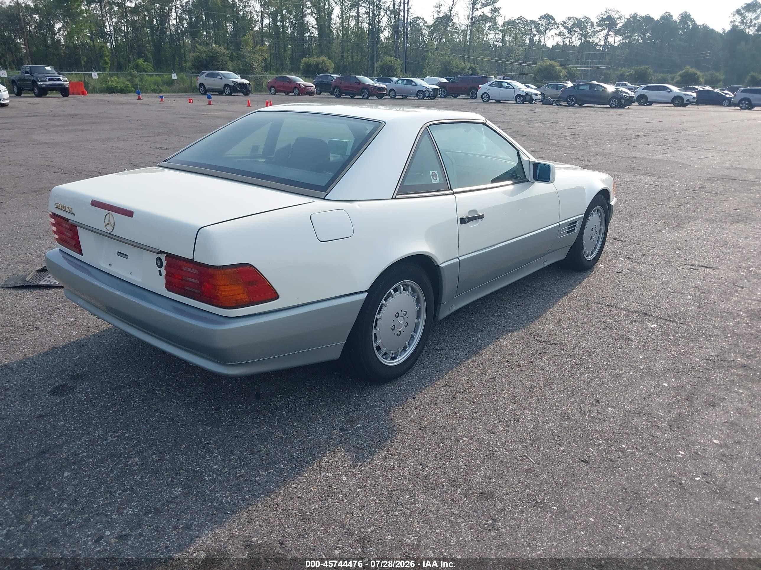 1991 Mercedes-benz 500 Sl White vin: WDBFA66E3MF036053