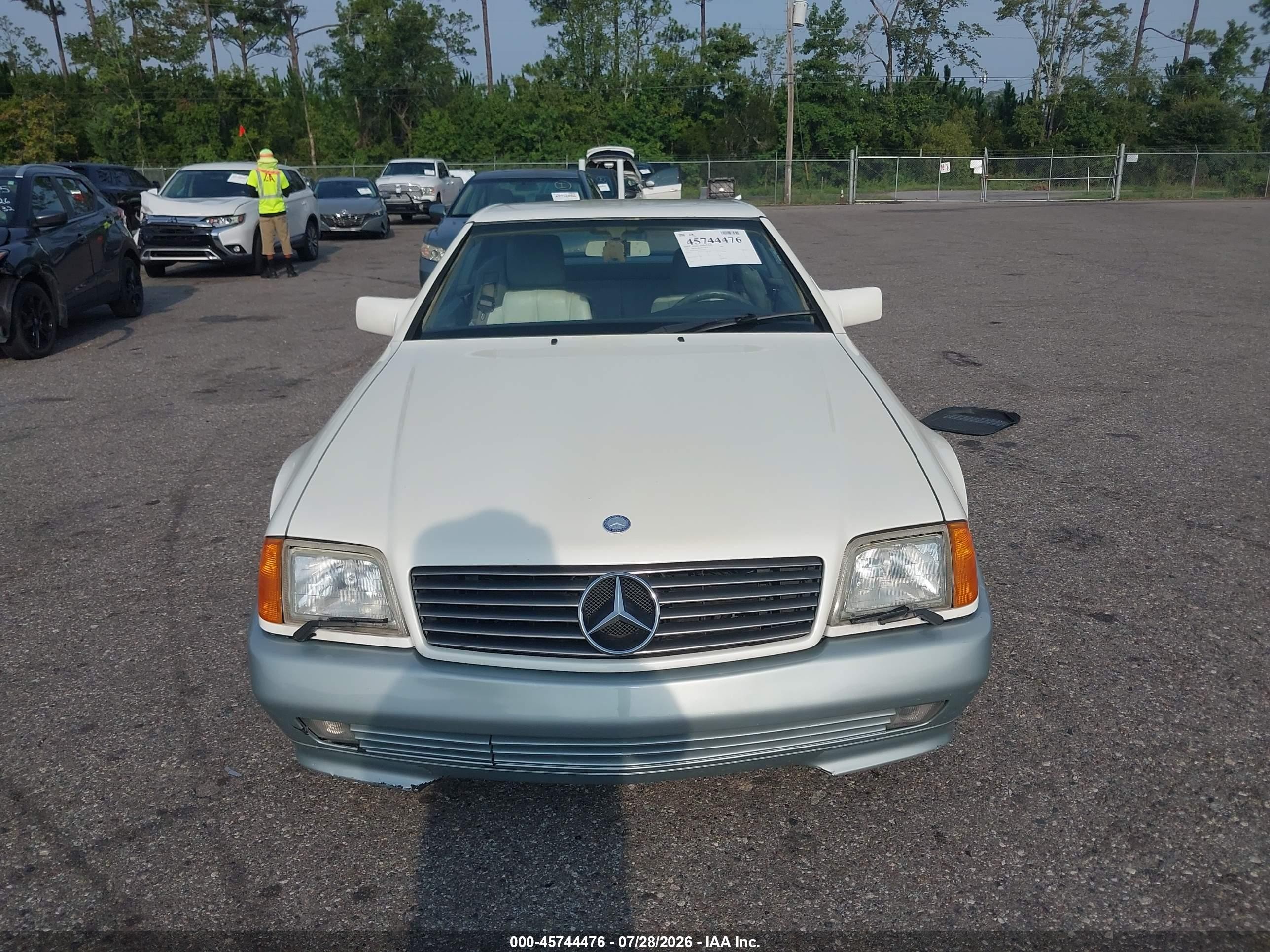 1991 Mercedes-benz 500 Sl White vin: WDBFA66E3MF036053