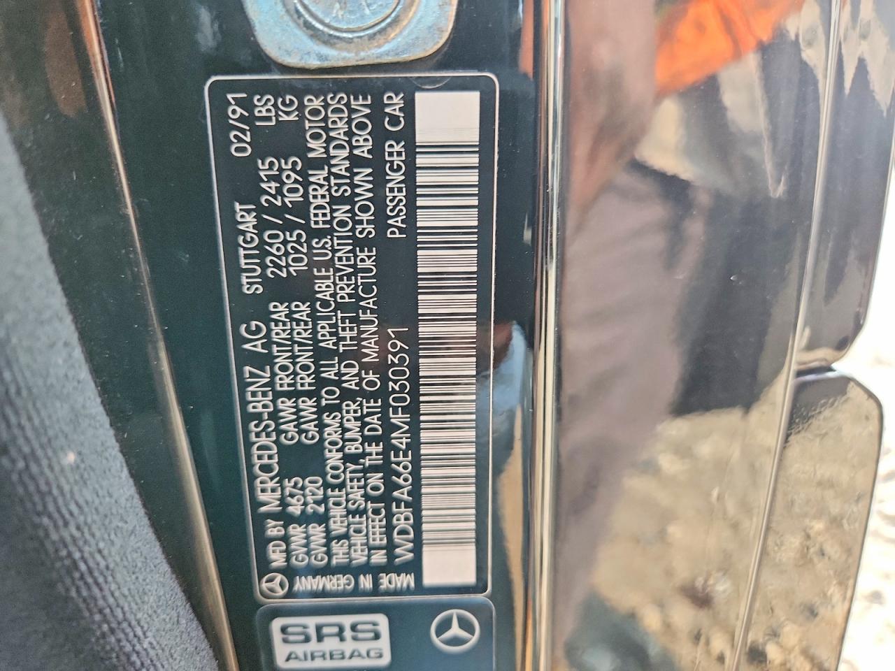 1991 Mercedes-benz 500 Sl Black vin: WDBFA66E4MF030391