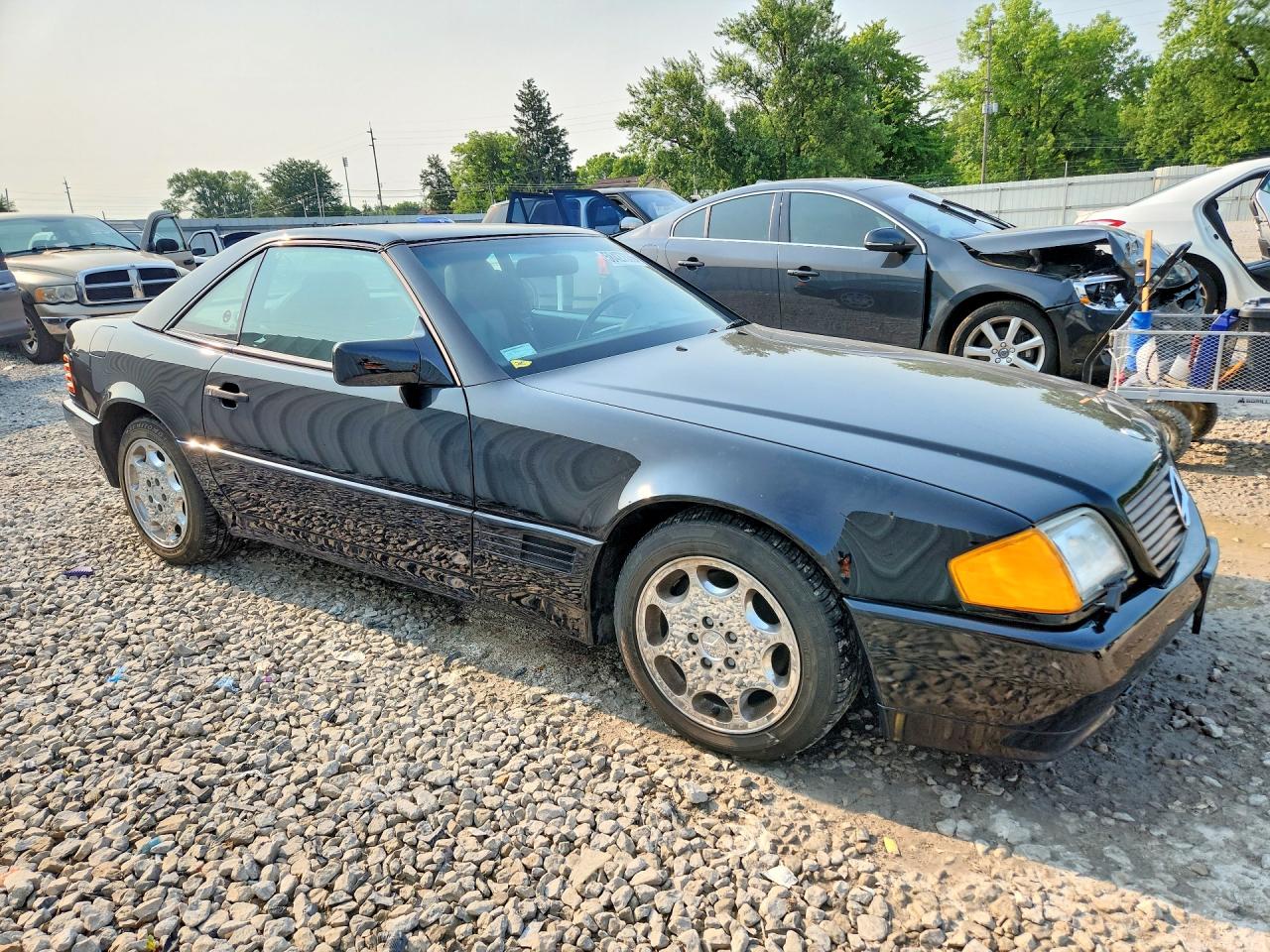 1991 Mercedes-benz 500 Sl Black vin: WDBFA66E4MF030391