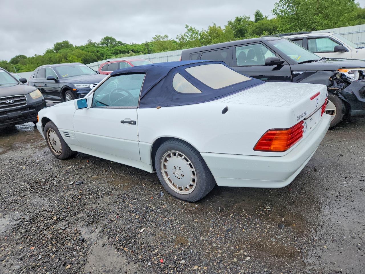 1992 Mercedes-benz 500 Sl White vin: WDBFA66E5NF053907