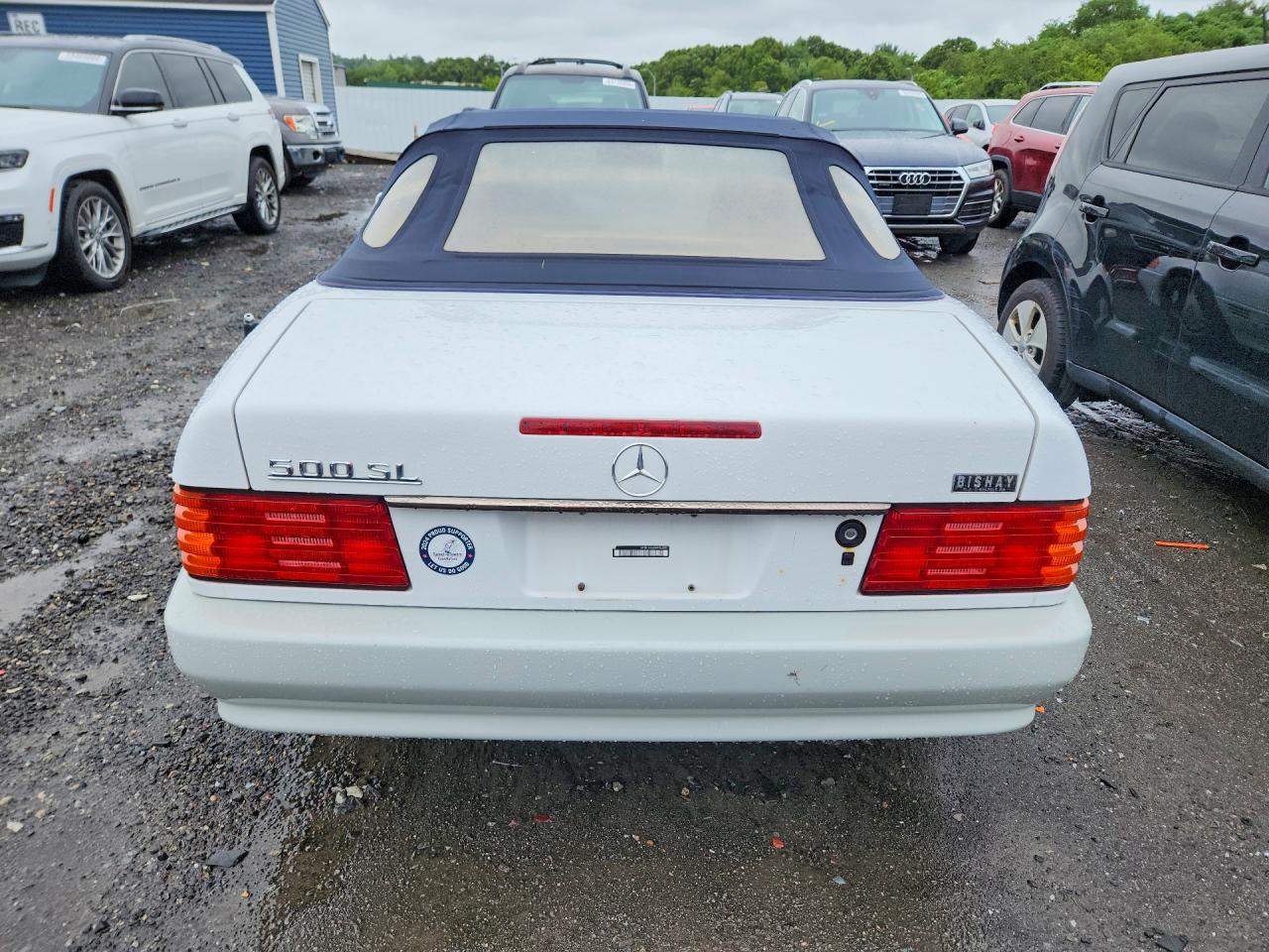 1992 Mercedes-benz 500 Sl White vin: WDBFA66E5NF053907