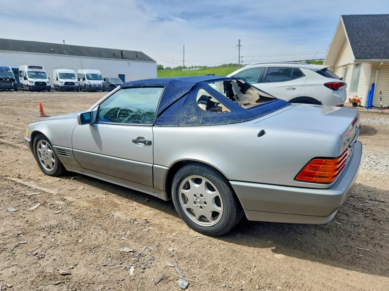 1990 Mercedes-benz 500 Sl Silver vin: WDBFA66E6LF004499