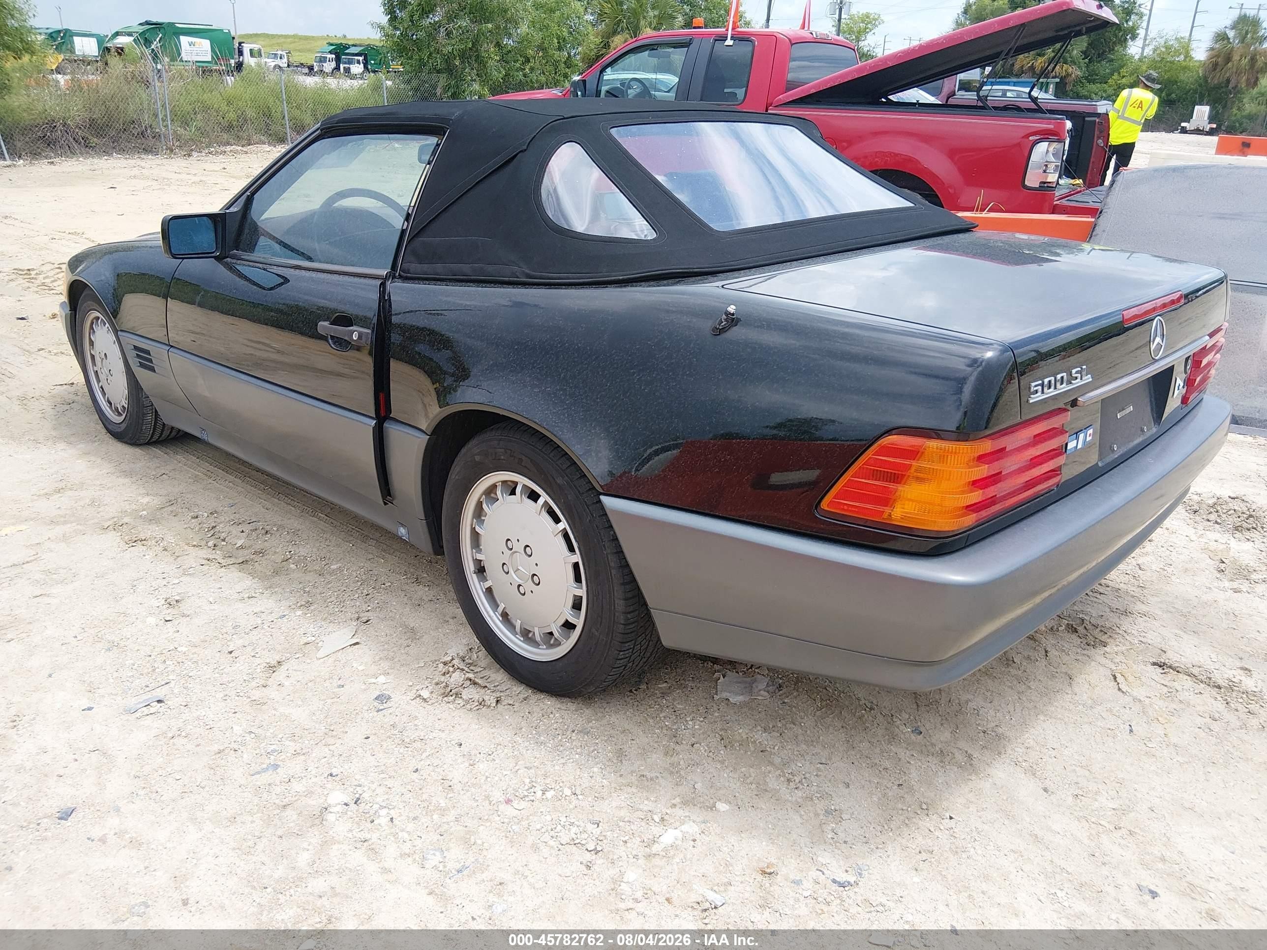 1990 Mercedes-benz 500 Sl Бордовый vin: WDBFA66E7LF004978