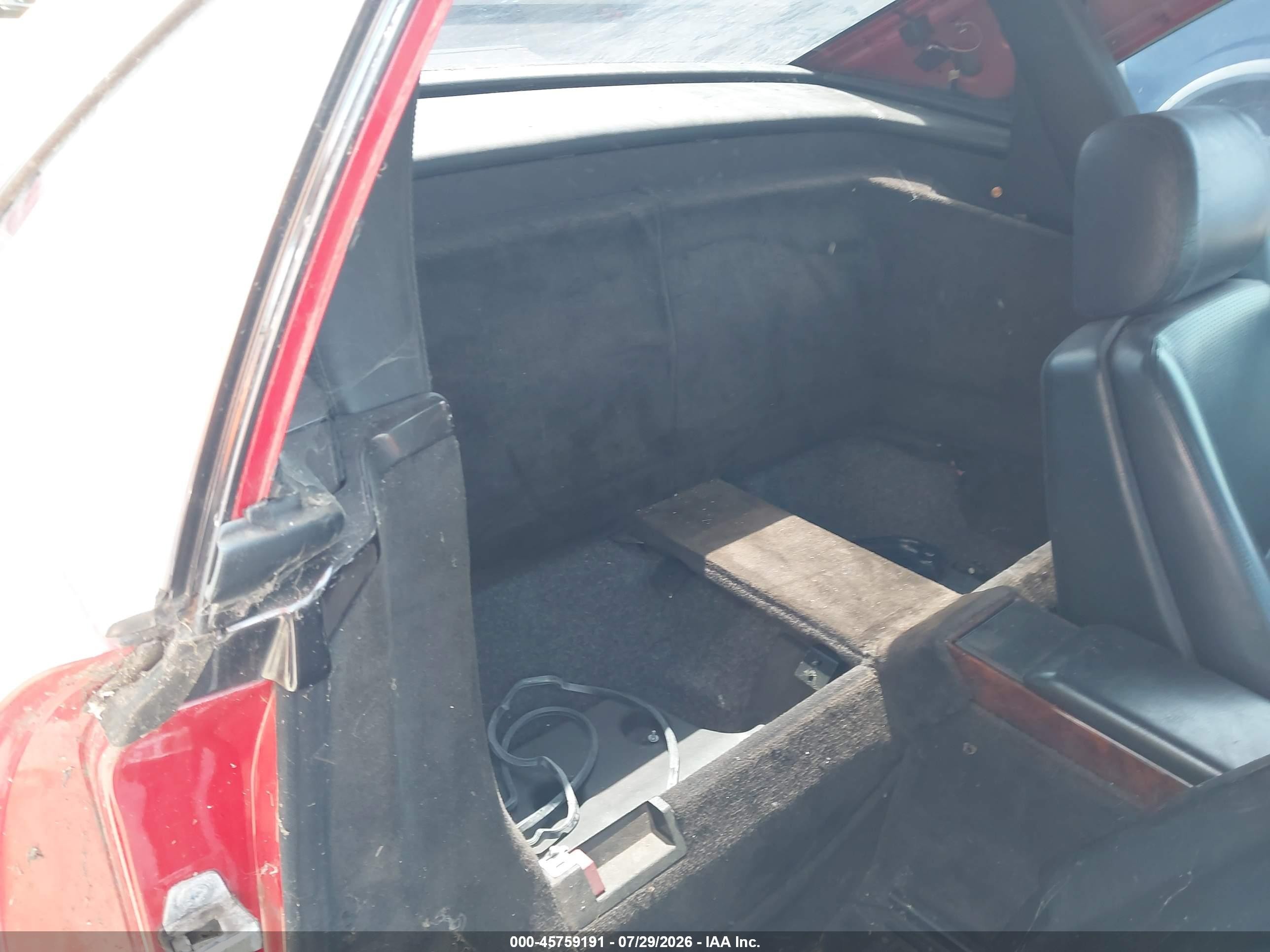 1991 Mercedes-benz 500 Sl Red vin: WDBFA66E7MF030482