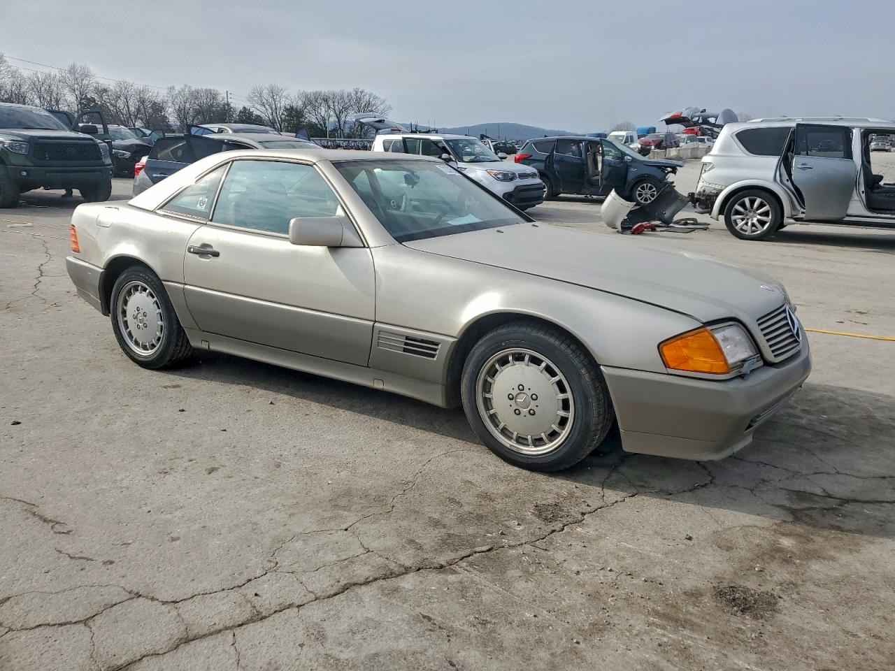 1990 Mercedes-benz 500 Sl Silver vin: WDBFA66E8LF010613