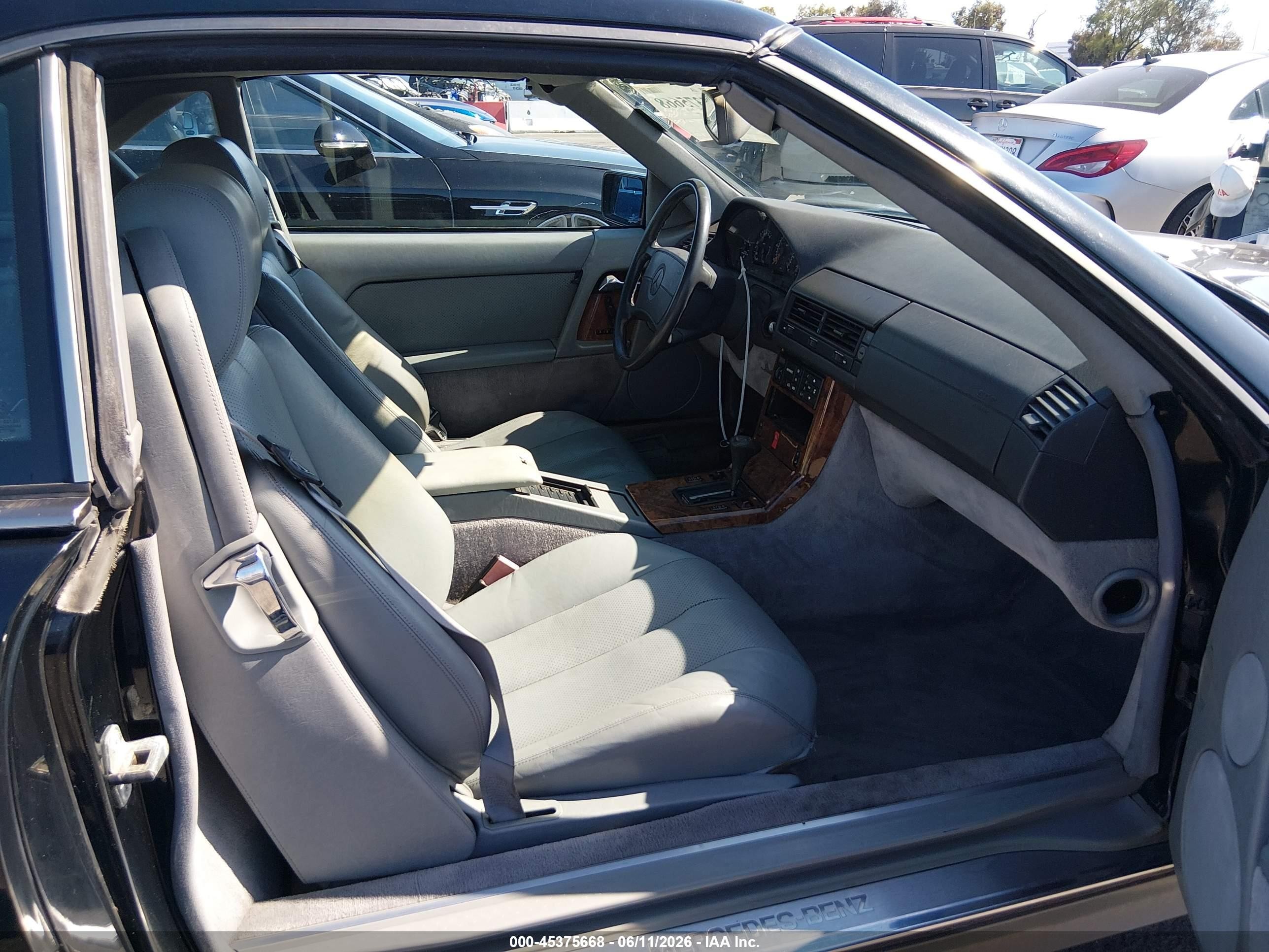 1991 Mercedes-benz 500 Sl Black vin: WDBFA66E9MF018656