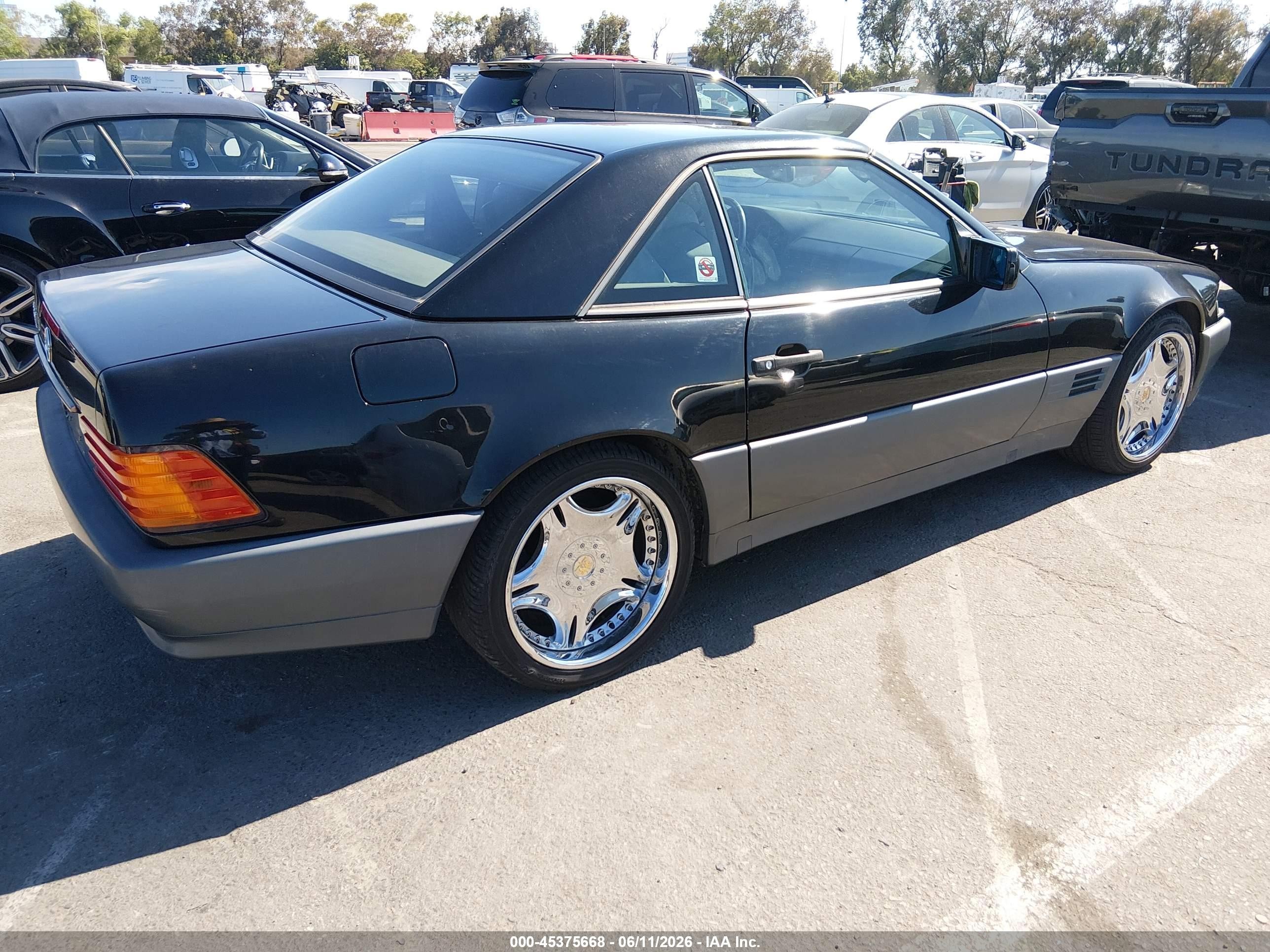1991 Mercedes-benz 500 Sl Black vin: WDBFA66E9MF018656