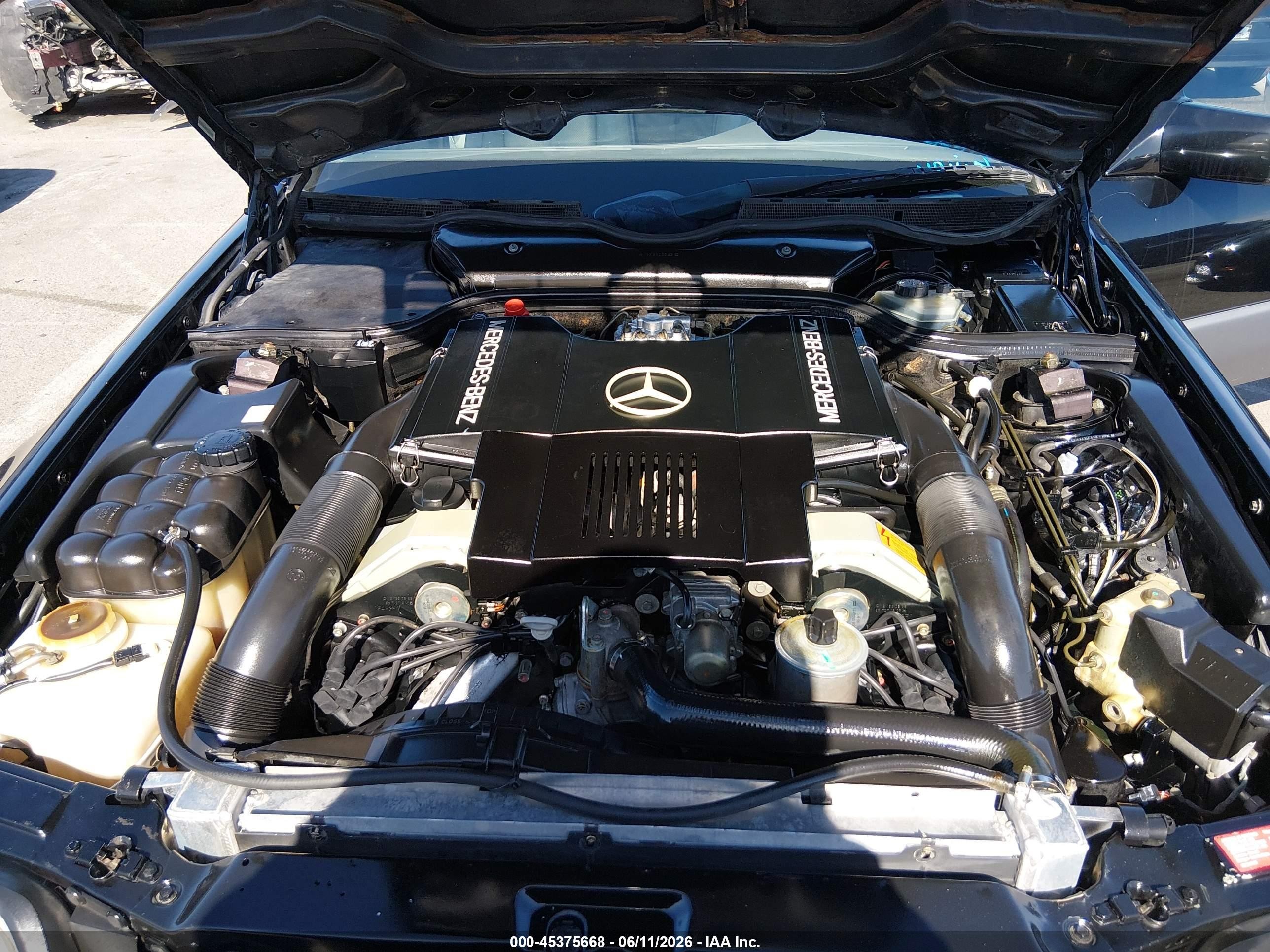 1991 Mercedes-benz 500 Sl Black vin: WDBFA66E9MF018656