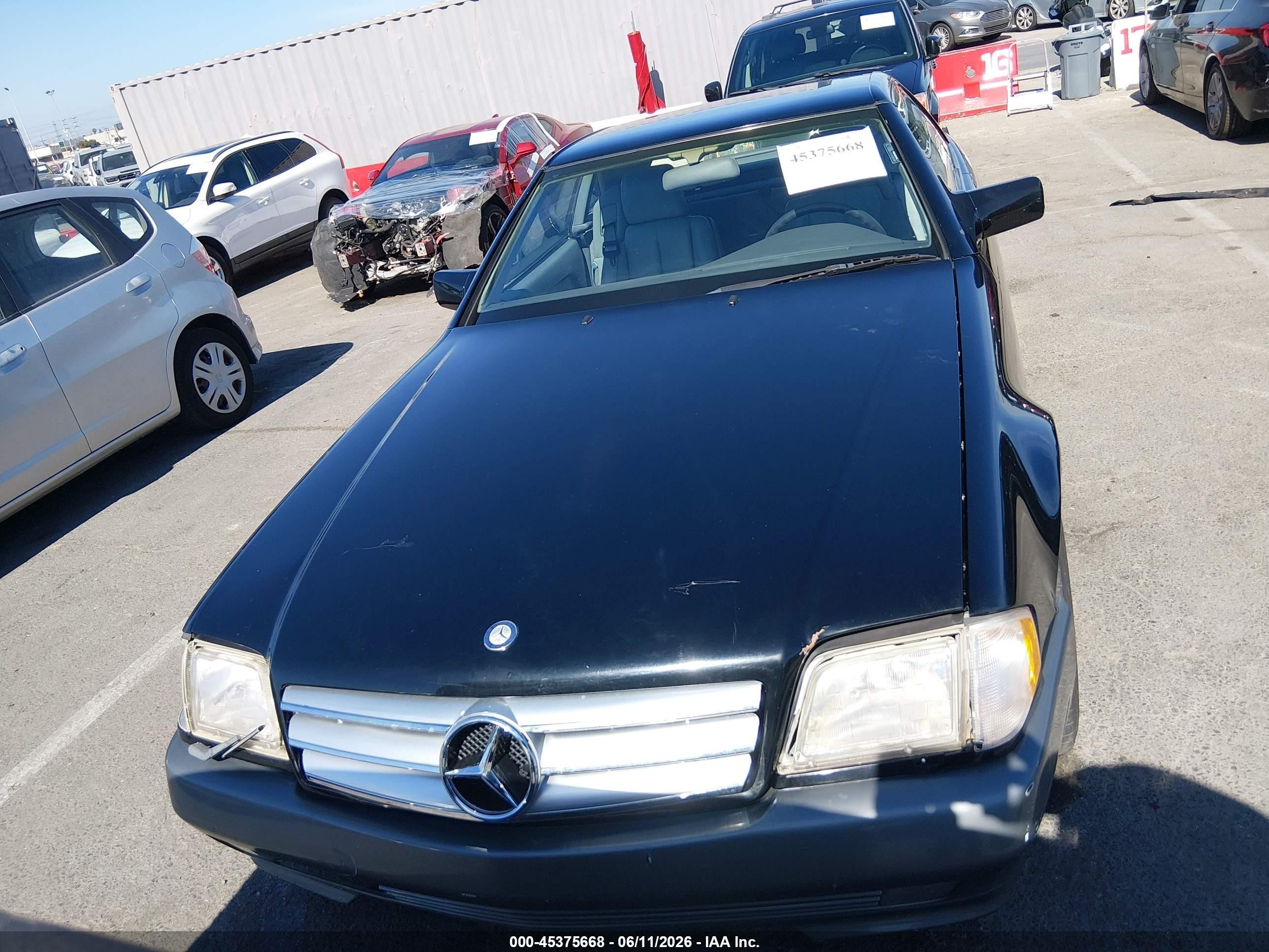 1991 Mercedes-benz 500 Sl Black vin: WDBFA66E9MF018656
