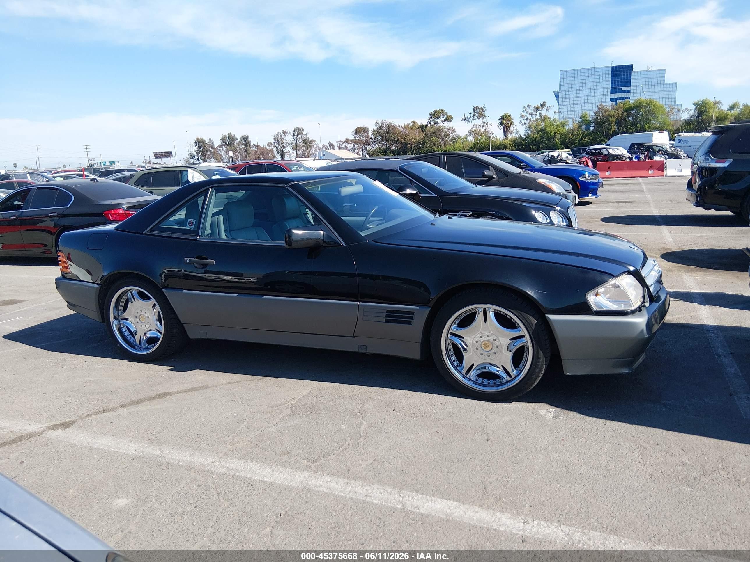 1991 Mercedes-benz 500 Sl Black vin: WDBFA66E9MF018656