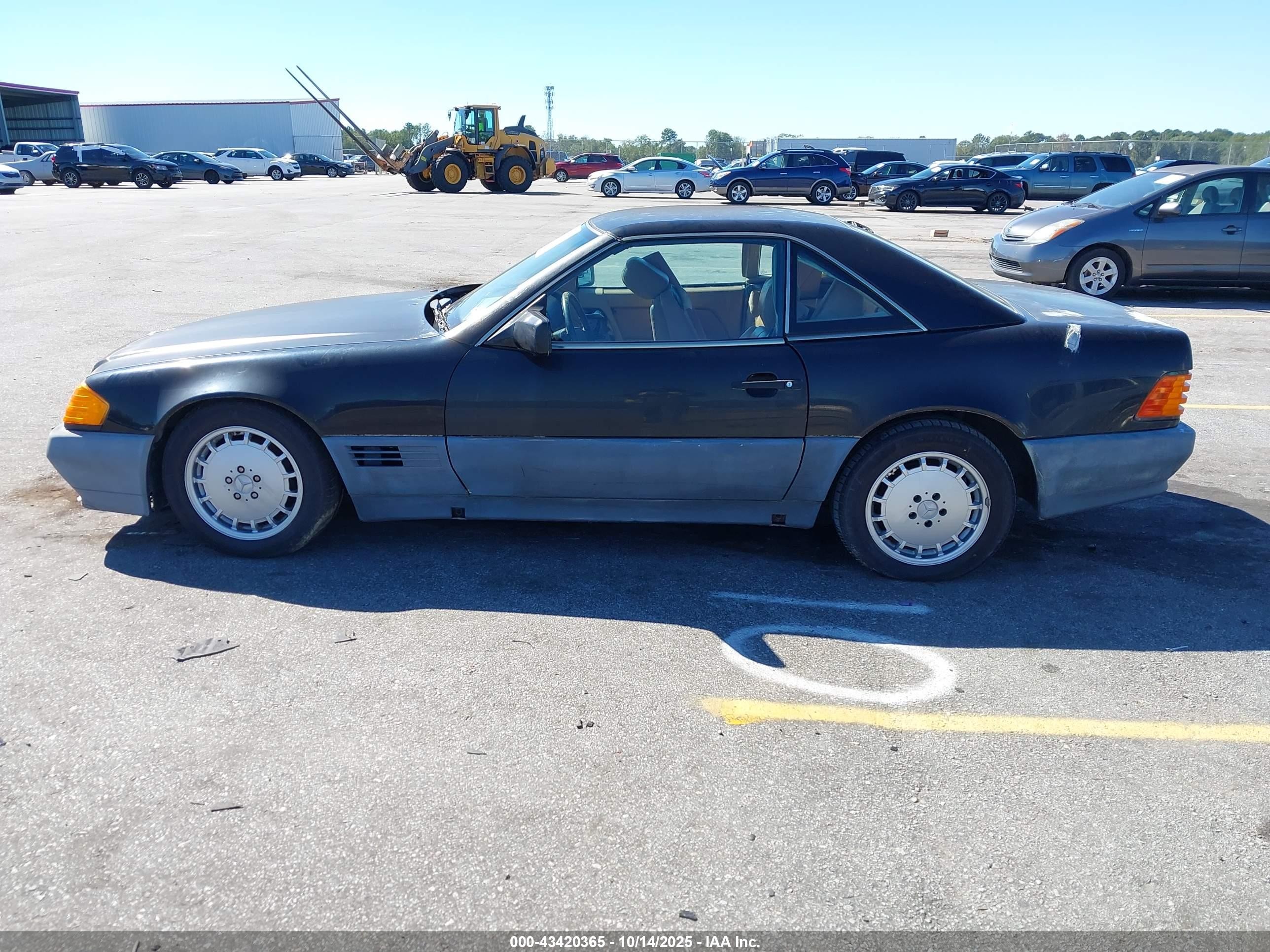 1991 Mercedes-benz 500 Sl Black vin: WDBFA66E9MF020441