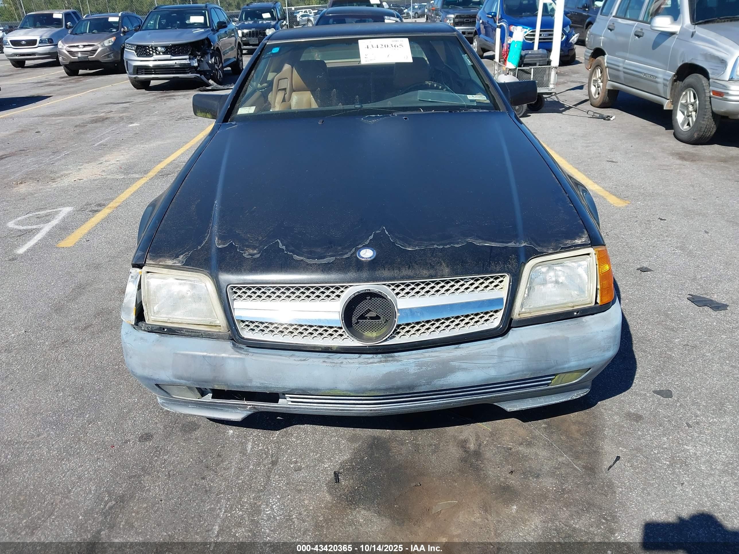 1991 Mercedes-benz 500 Sl Black vin: WDBFA66E9MF020441