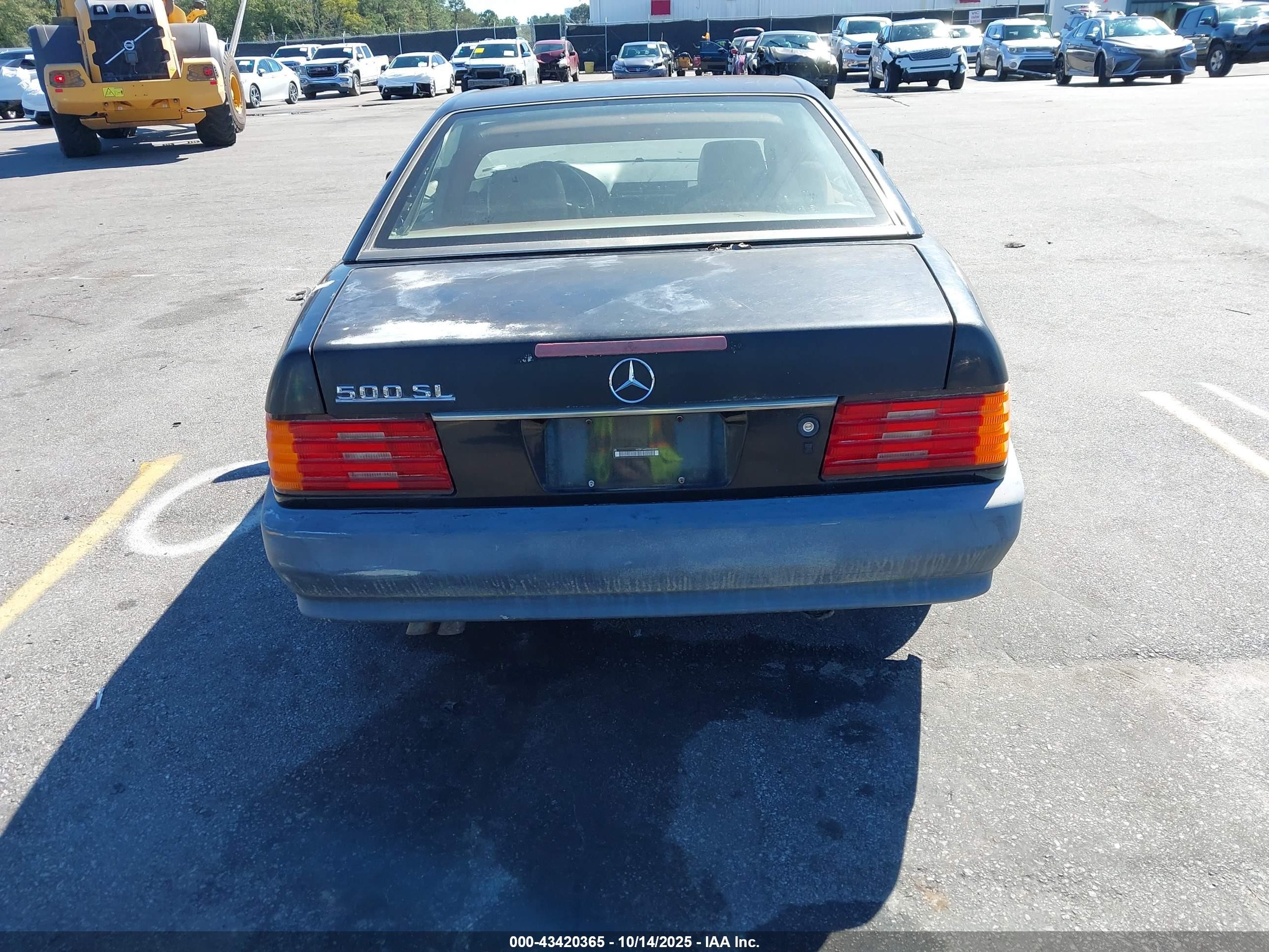 1991 Mercedes-benz 500 Sl Black vin: WDBFA66E9MF020441