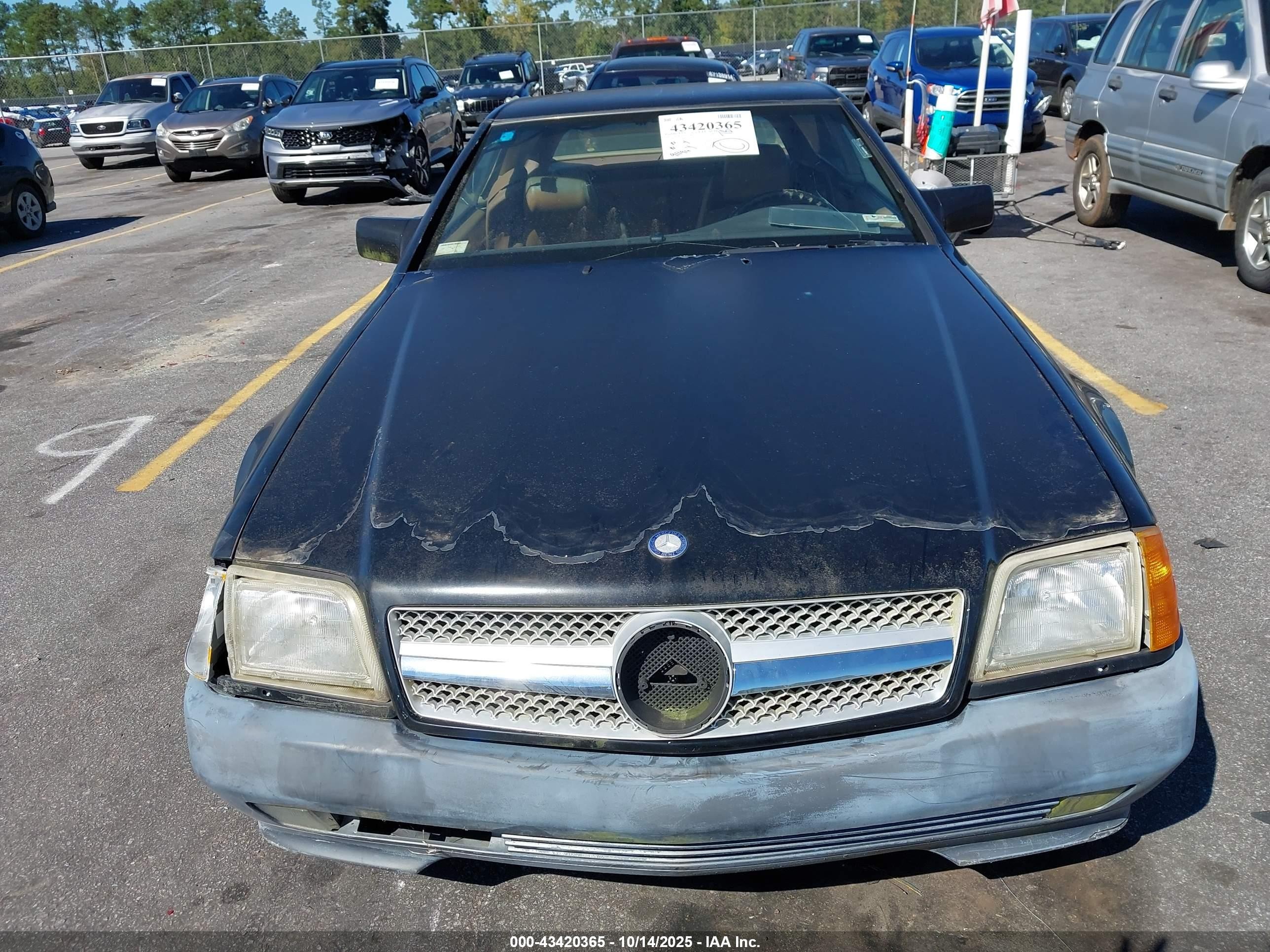 1991 Mercedes-benz 500 Sl Black vin: WDBFA66E9MF020441