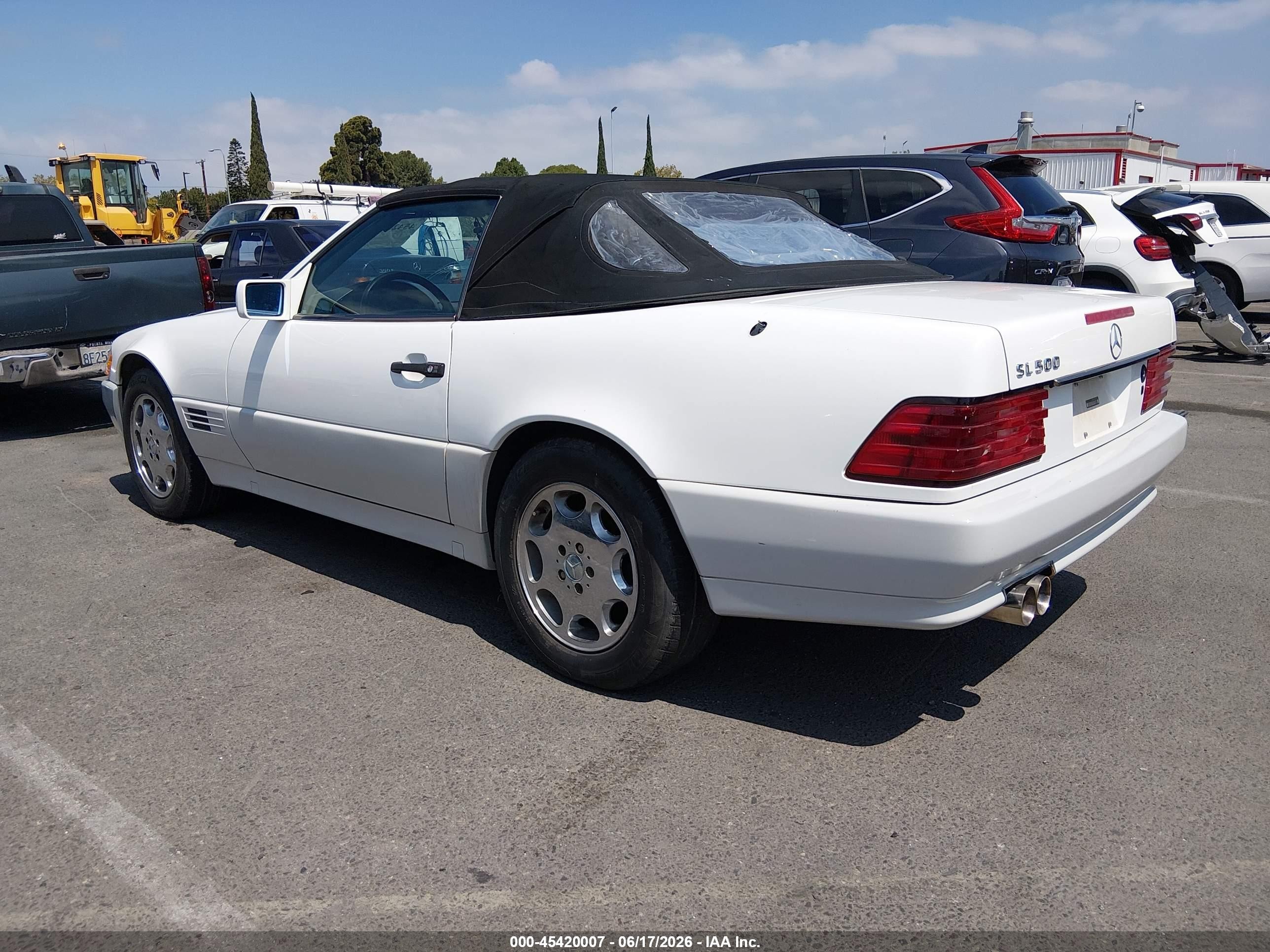 1995 Mercedes-benz Sl 500 Белый vin: WDBFA67E0SF125607