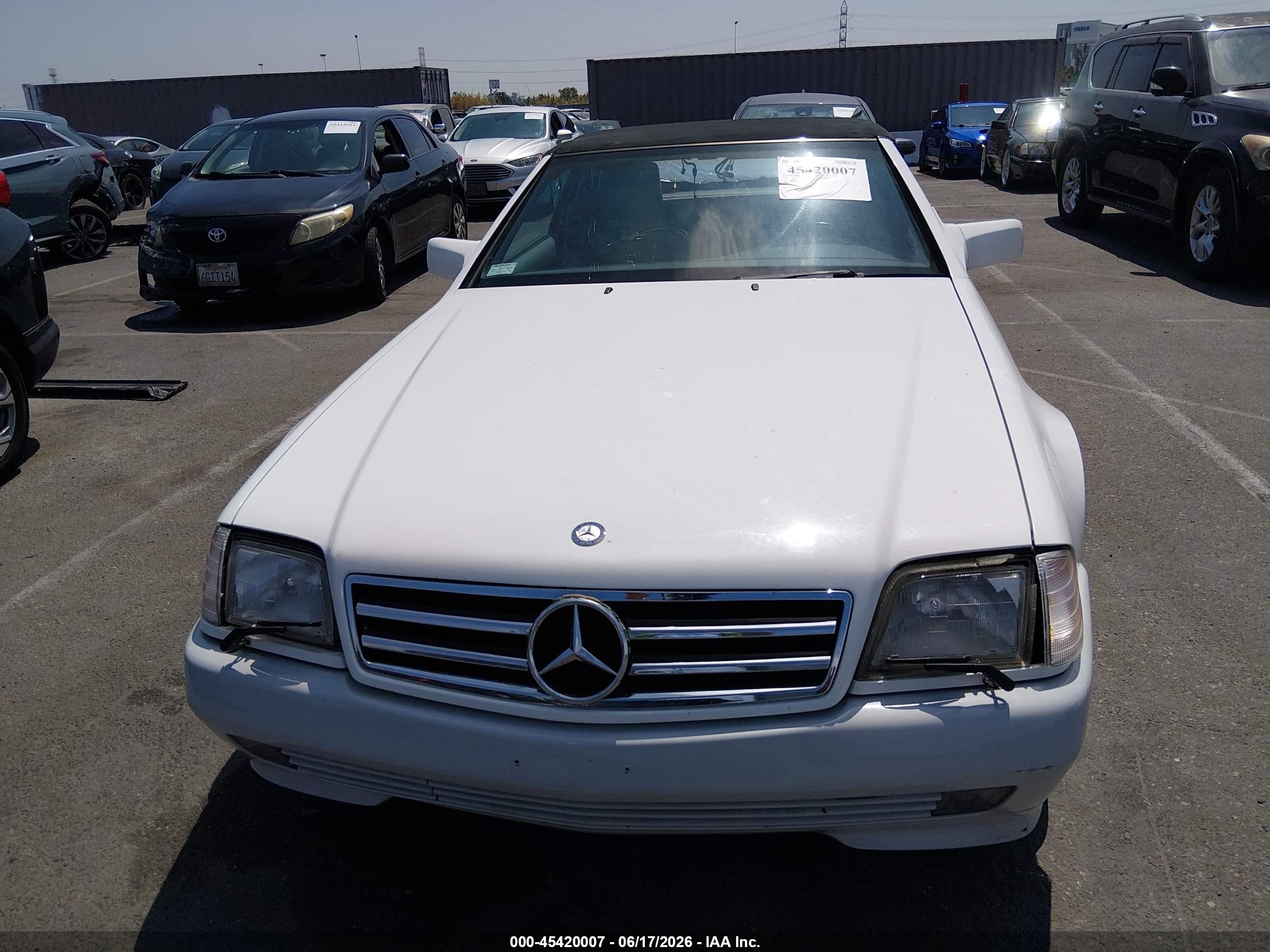 1995 Mercedes-benz Sl 500 Белый vin: WDBFA67E0SF125607