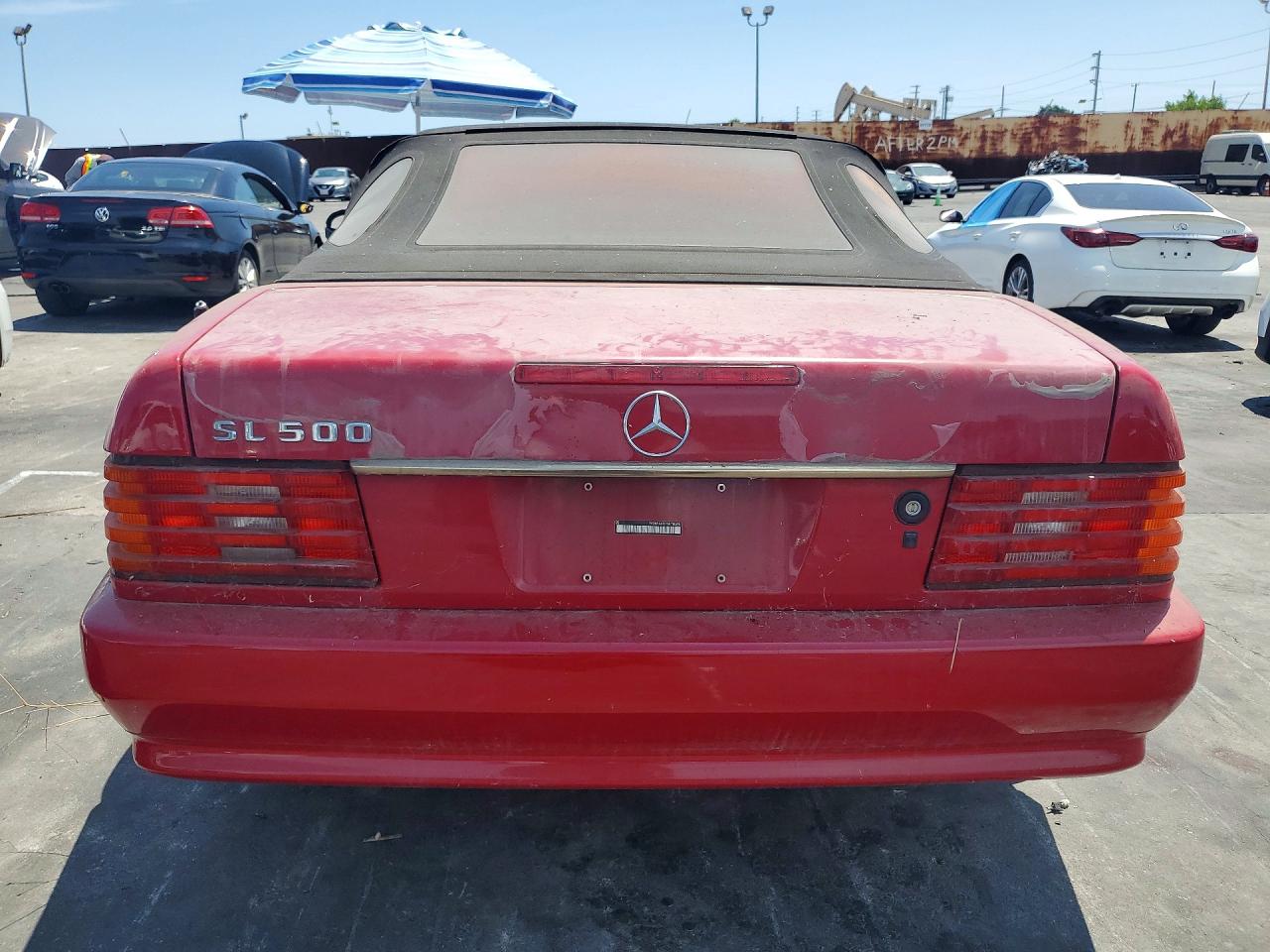 1995 Mercedes-benz Sl 500 Red vin: WDBFA67E1SF118598