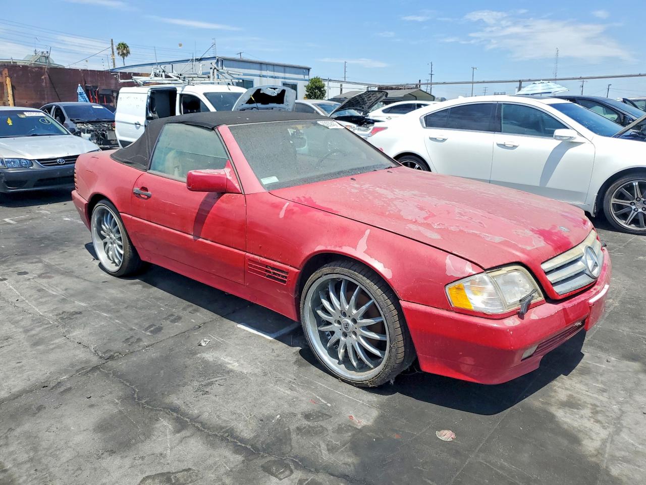 1995 Mercedes-benz Sl 500 Red vin: WDBFA67E1SF118598