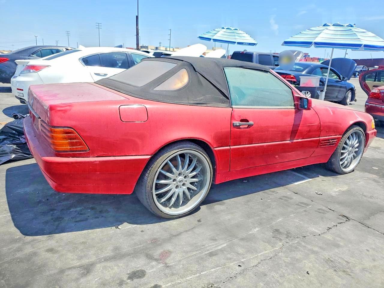 1995 Mercedes-benz Sl 500 Red vin: WDBFA67E1SF118598