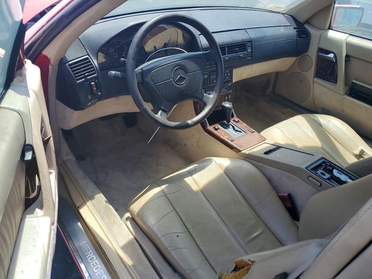 1995 Mercedes-benz Sl 500 Red vin: WDBFA67E1SF118598