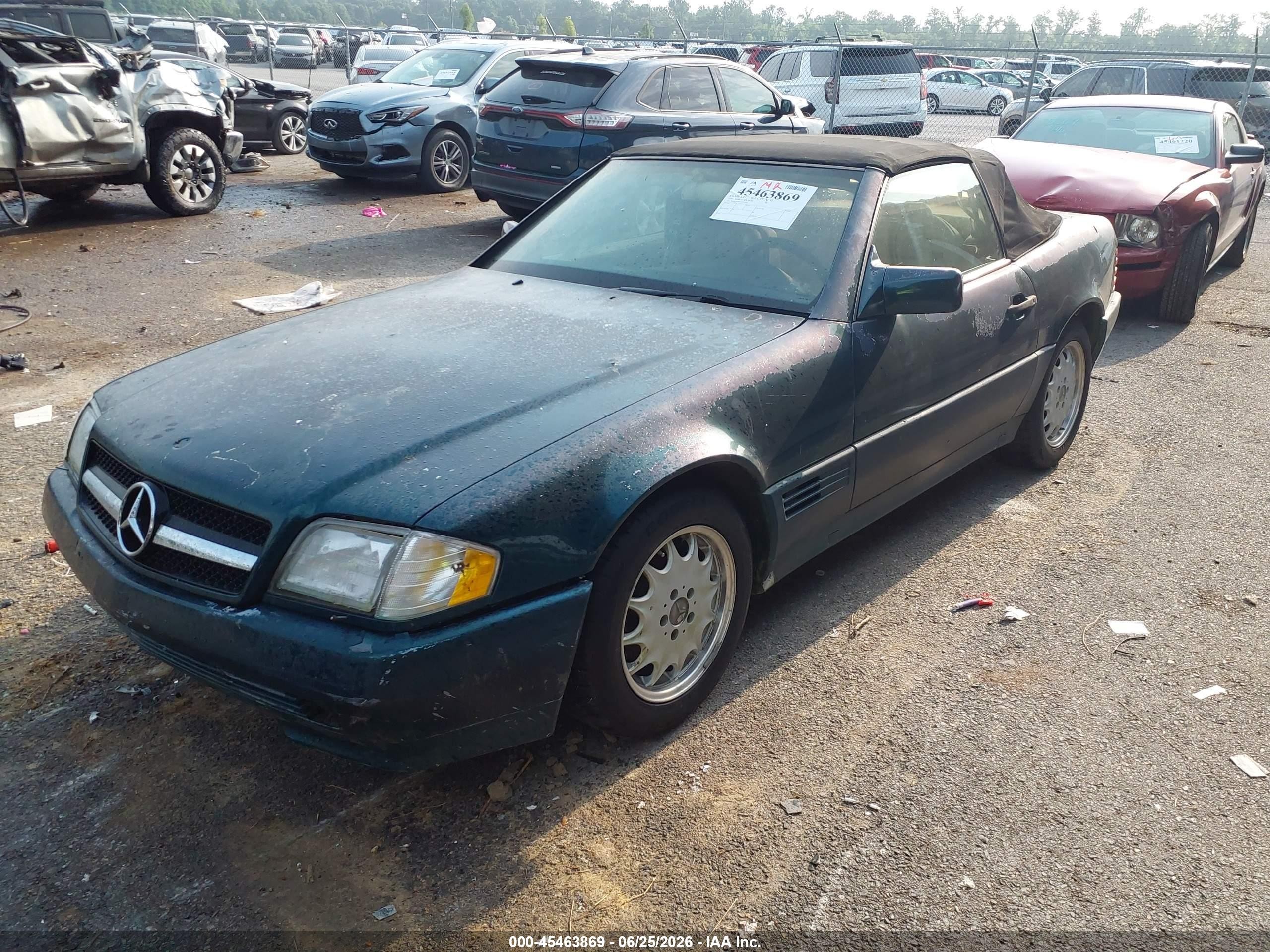 1995 Mercedes-benz Sl 500 Зеленый vin: WDBFA67E2SF125754
