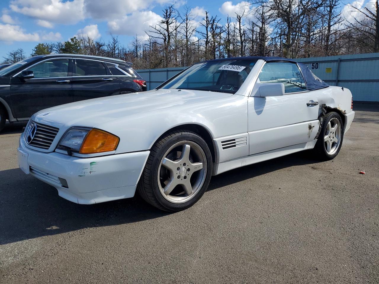 1993 Mercedes-benz 500 Sl White vin: WDBFA67E3PF072375