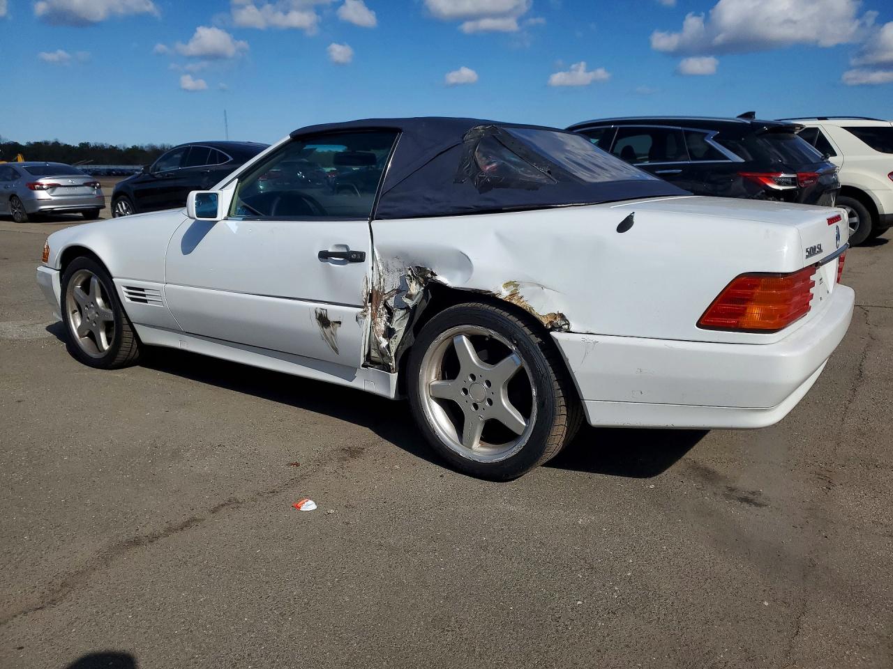 1993 Mercedes-benz 500 Sl White vin: WDBFA67E3PF072375