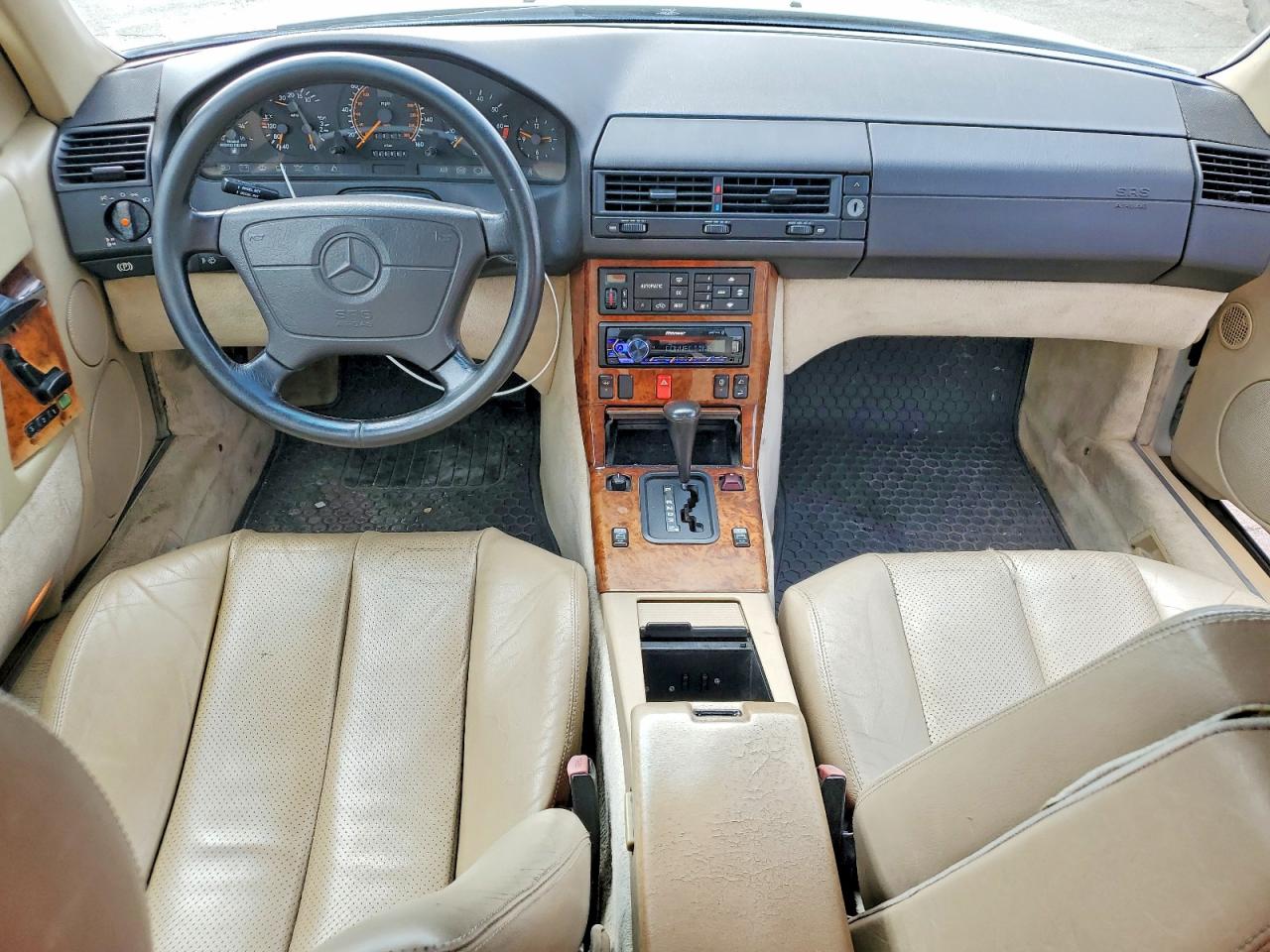 1993 Mercedes-benz 500 Sl White vin: WDBFA67E3PF072375